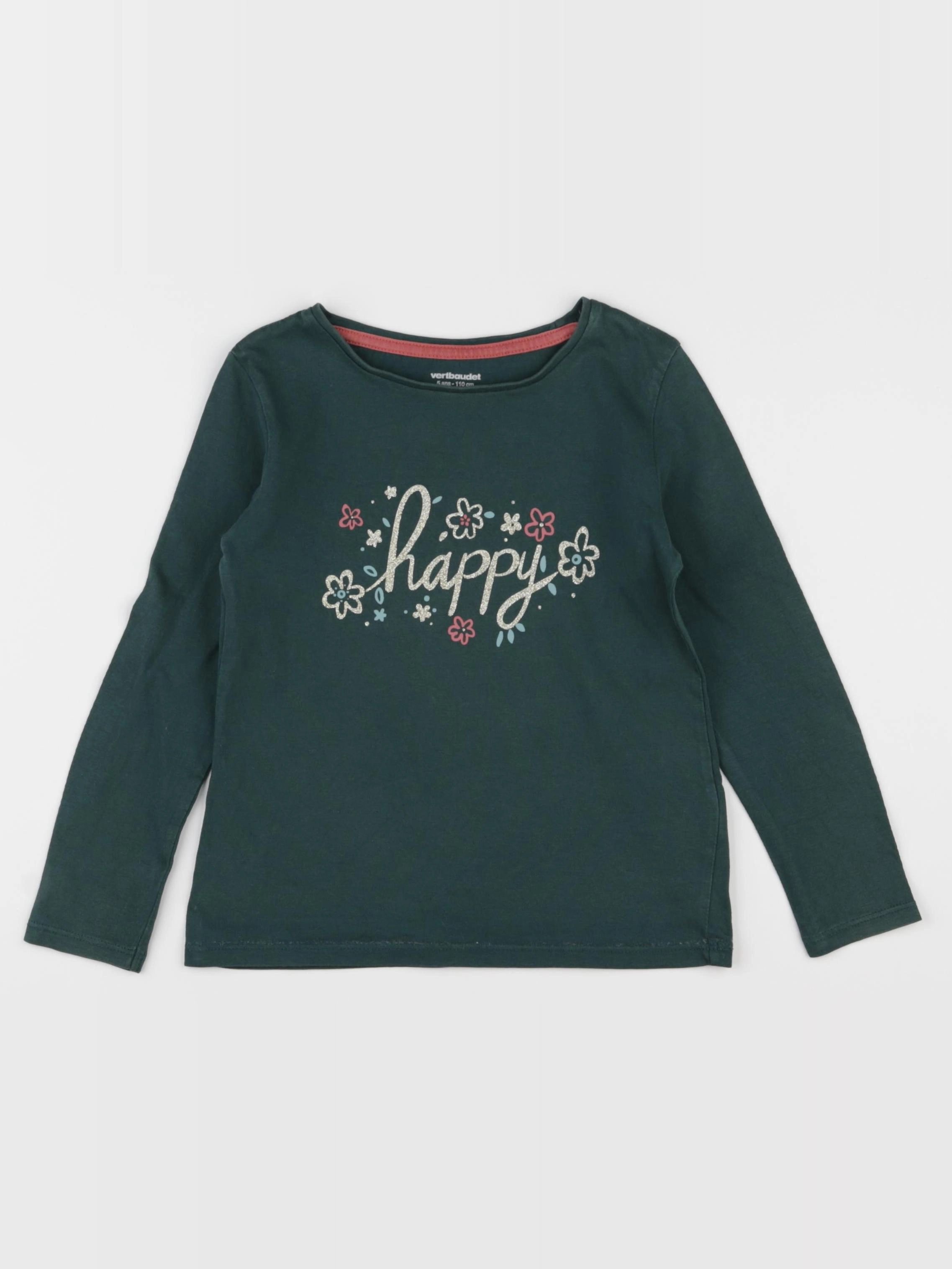 Vertbaudet - tee-shirt vert - 5 ans