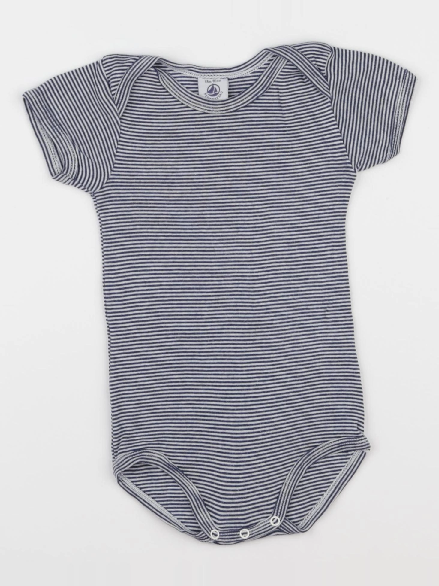 Petit Bateau - body bleu - 18 mois