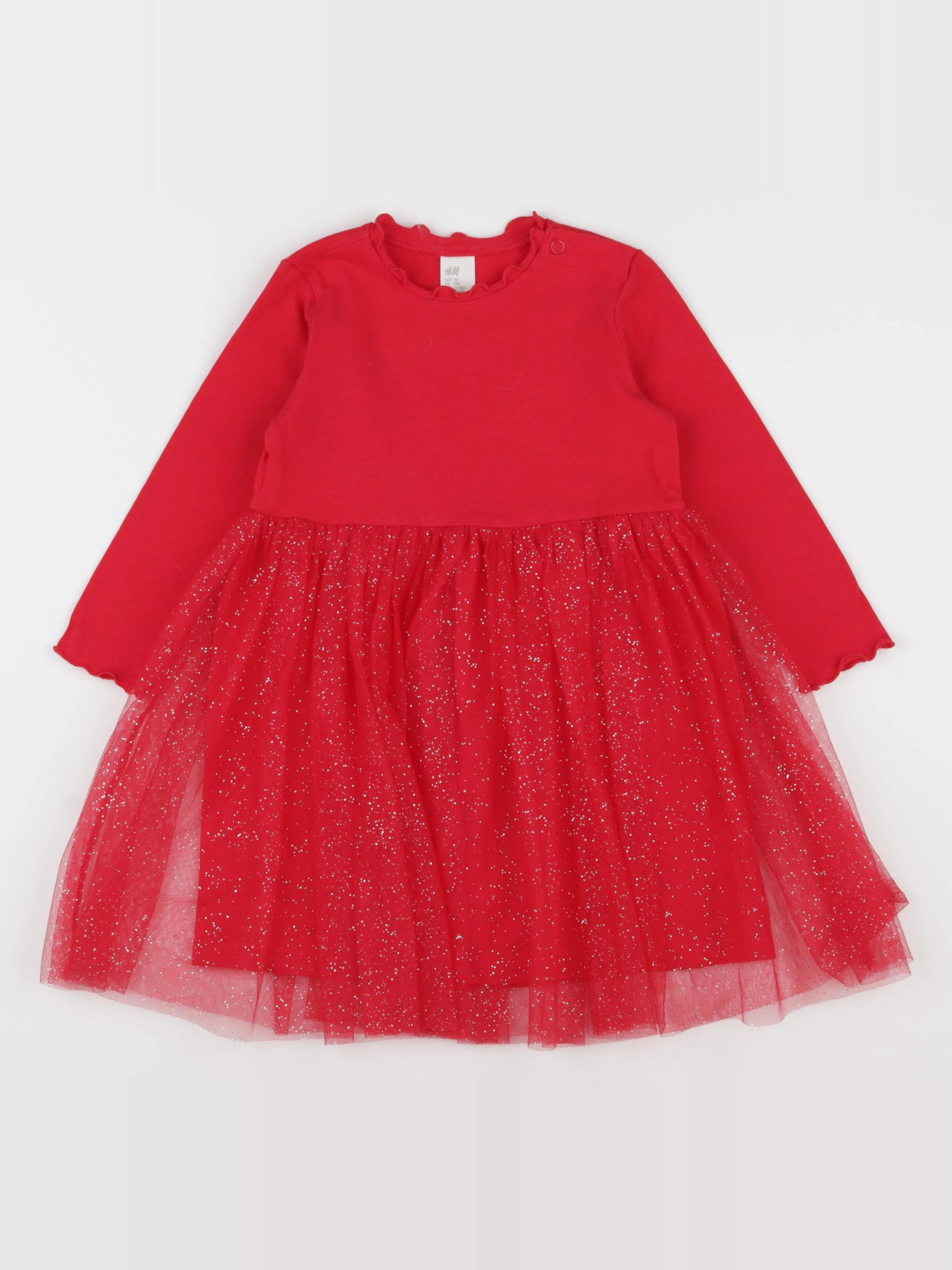H&M - robe rouge - 12/18 mois