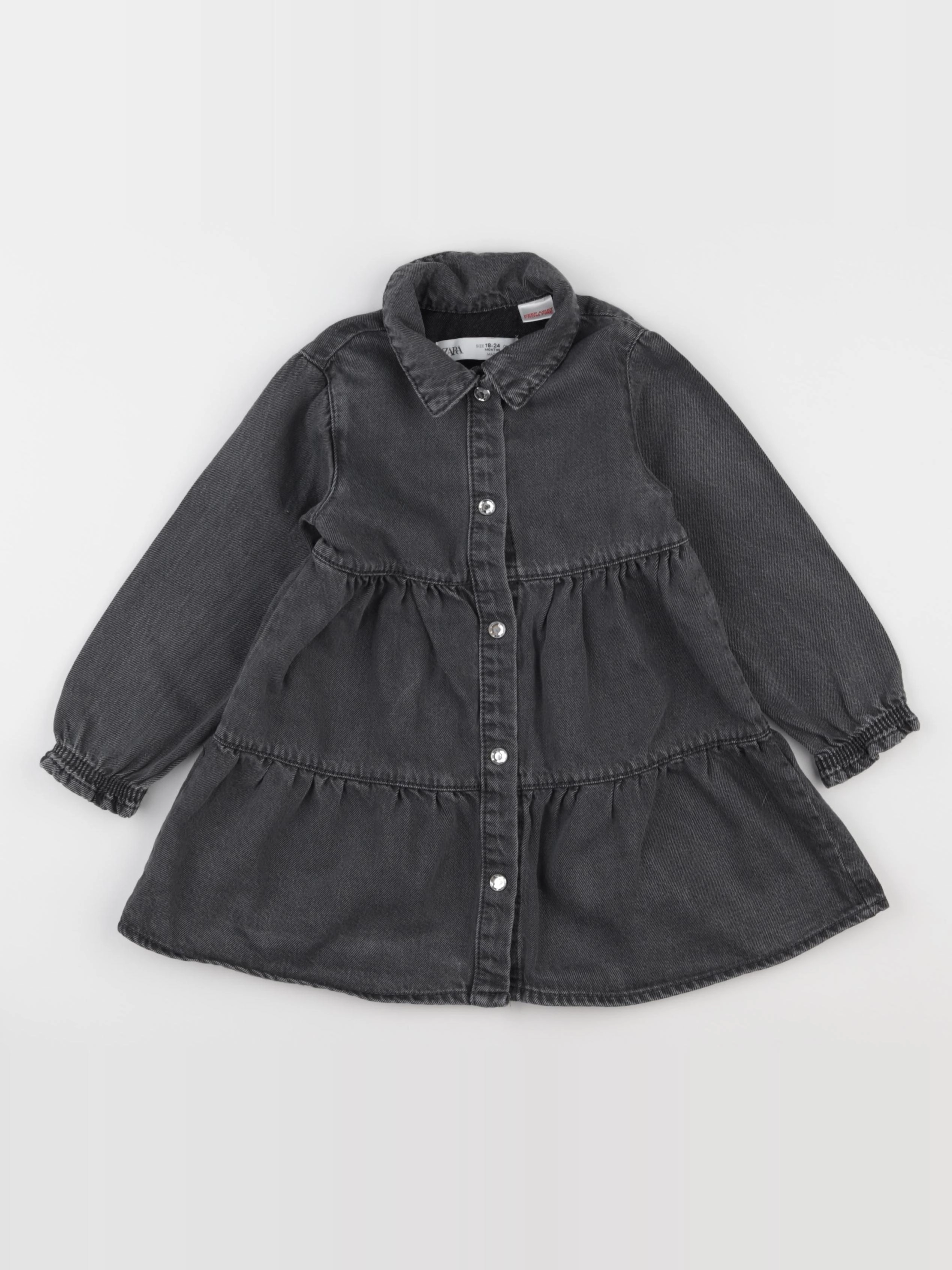 Zara - robe gris - 18/24 mois