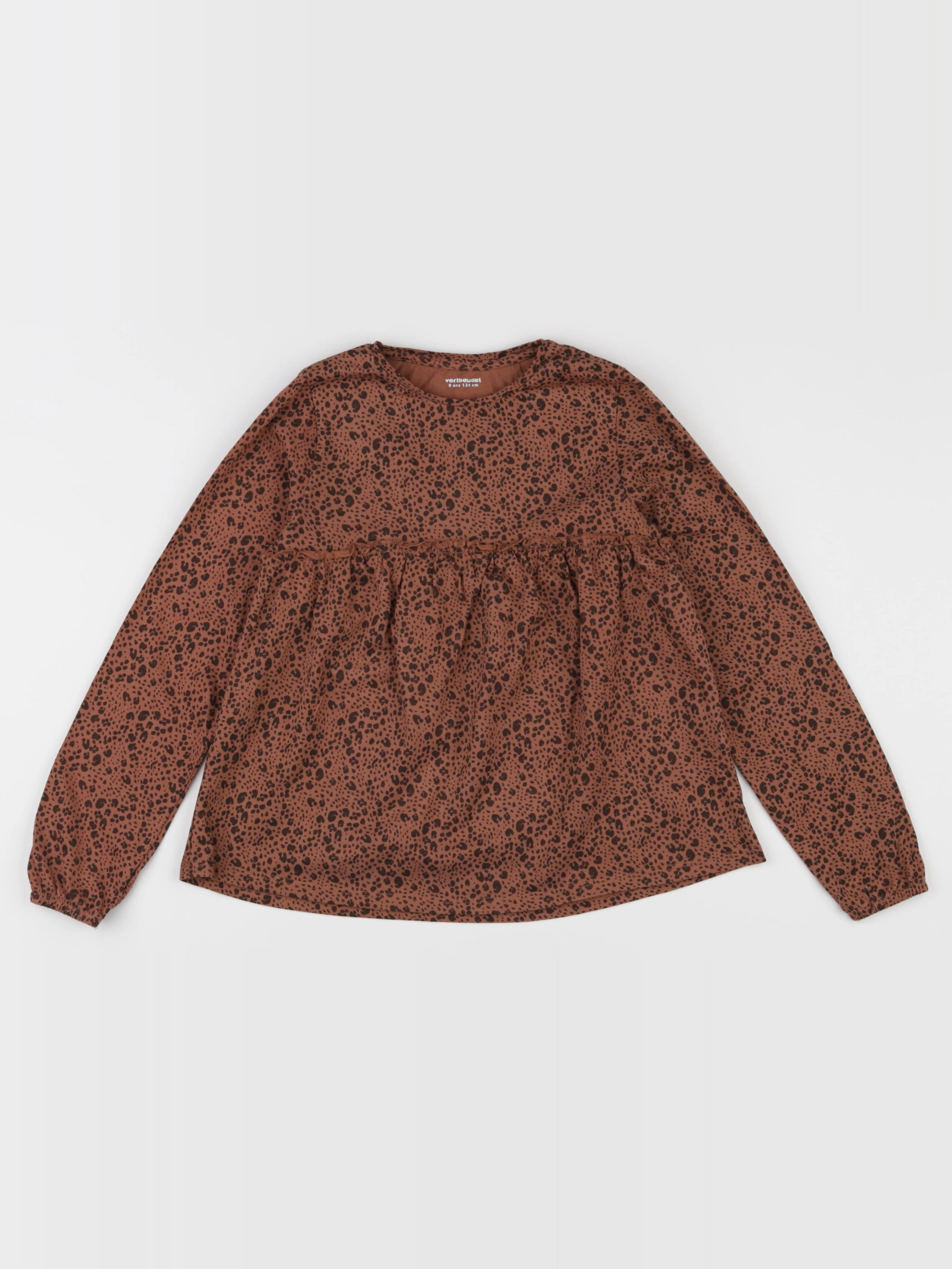 Vertbaudet - tee-shirt marron - 8 ans