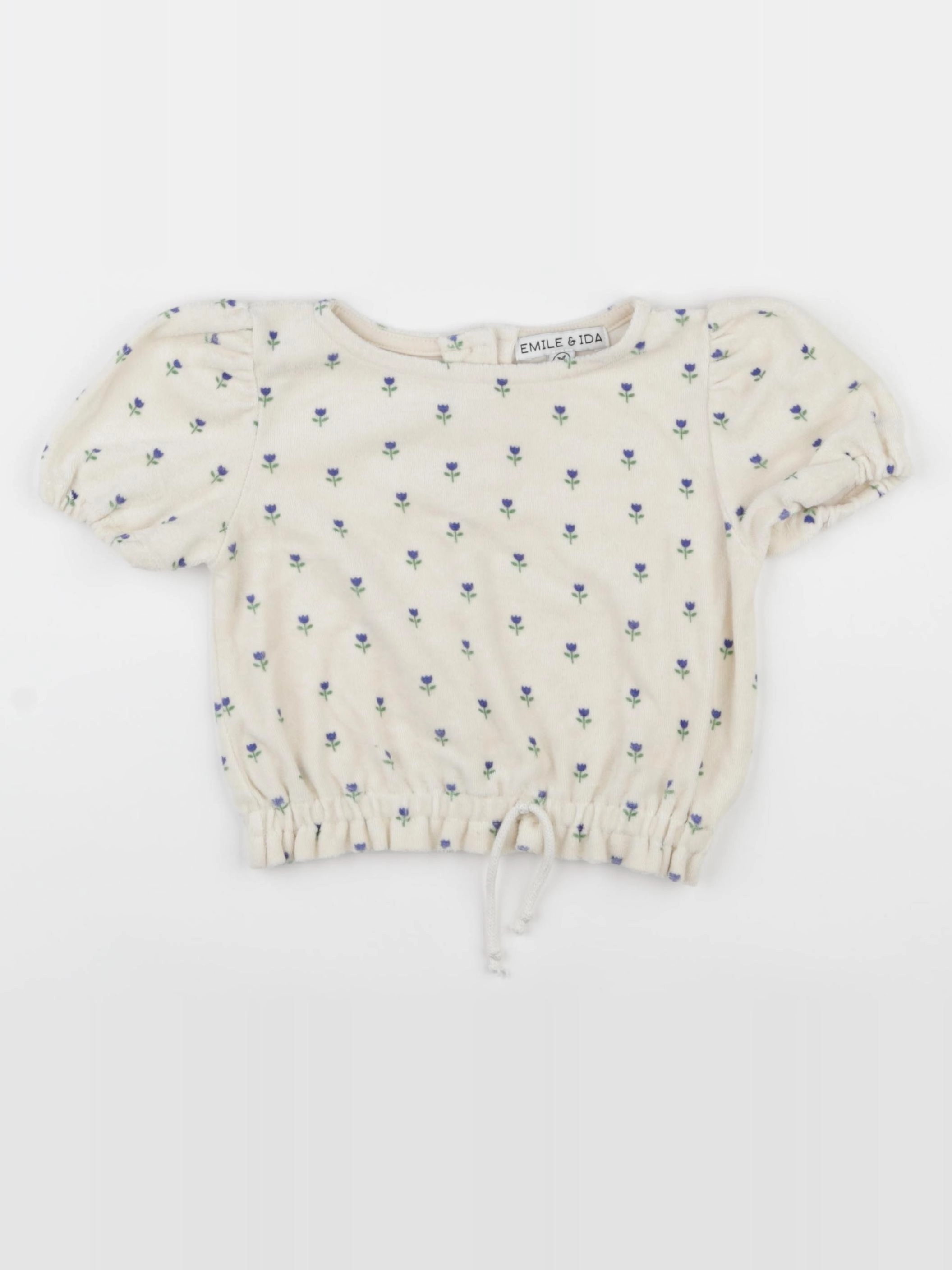 Emile et Ida - tee-shirt bleu, beige - 3 ans
