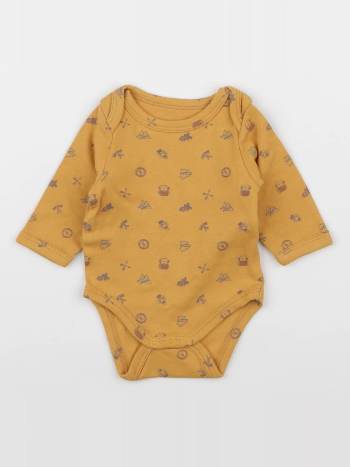 Vertbaudet - body orange - 1 mois