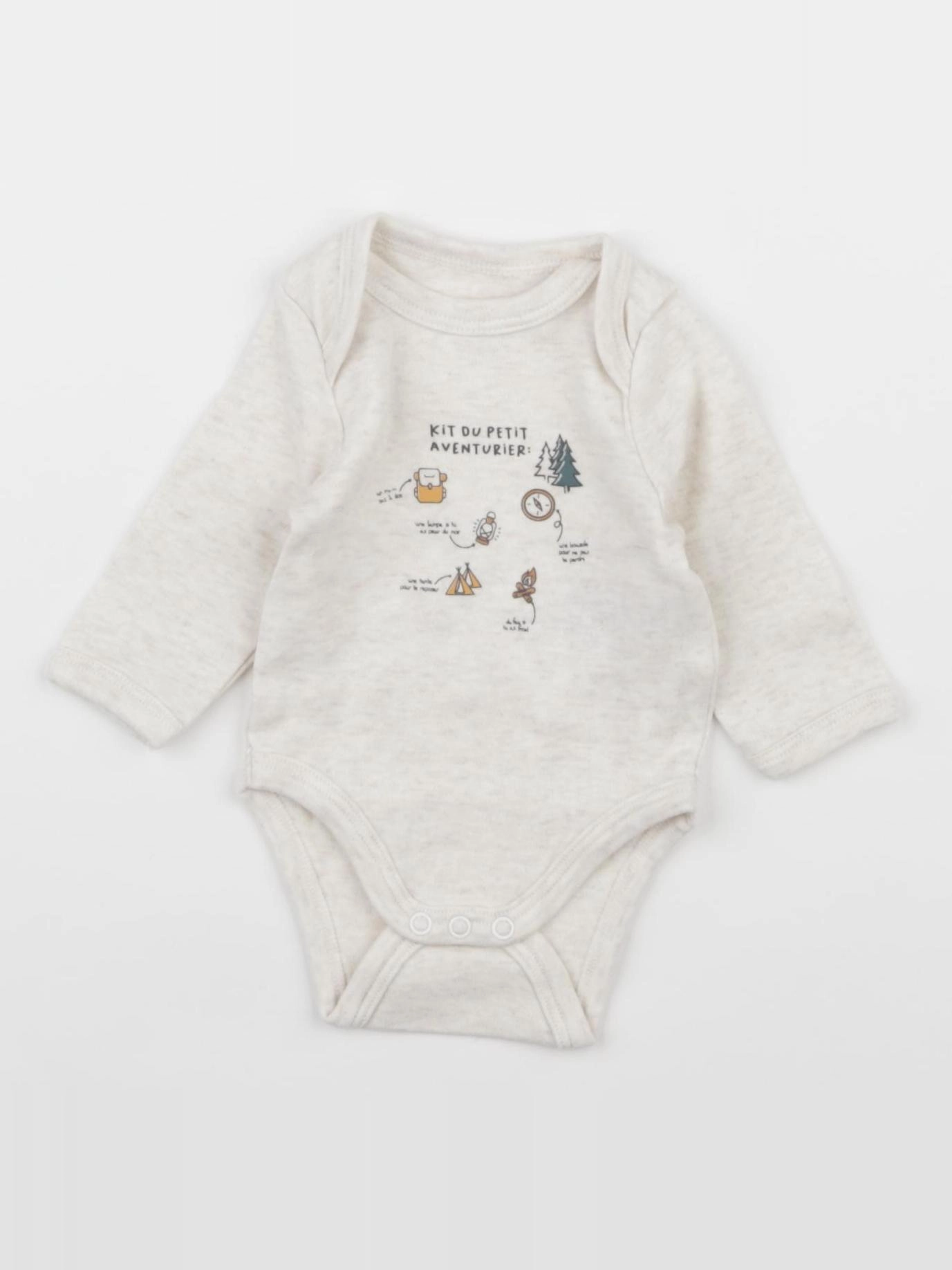 Vertbaudet - body beige - 1 mois
