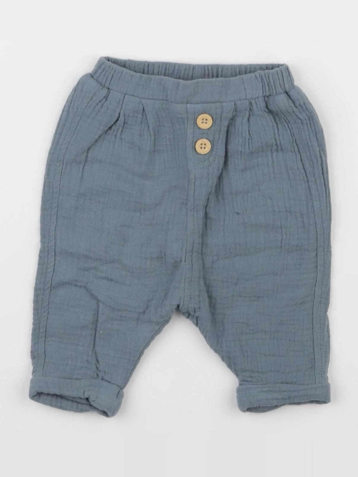 Vertbaudet - pantalon bleu - 1 mois