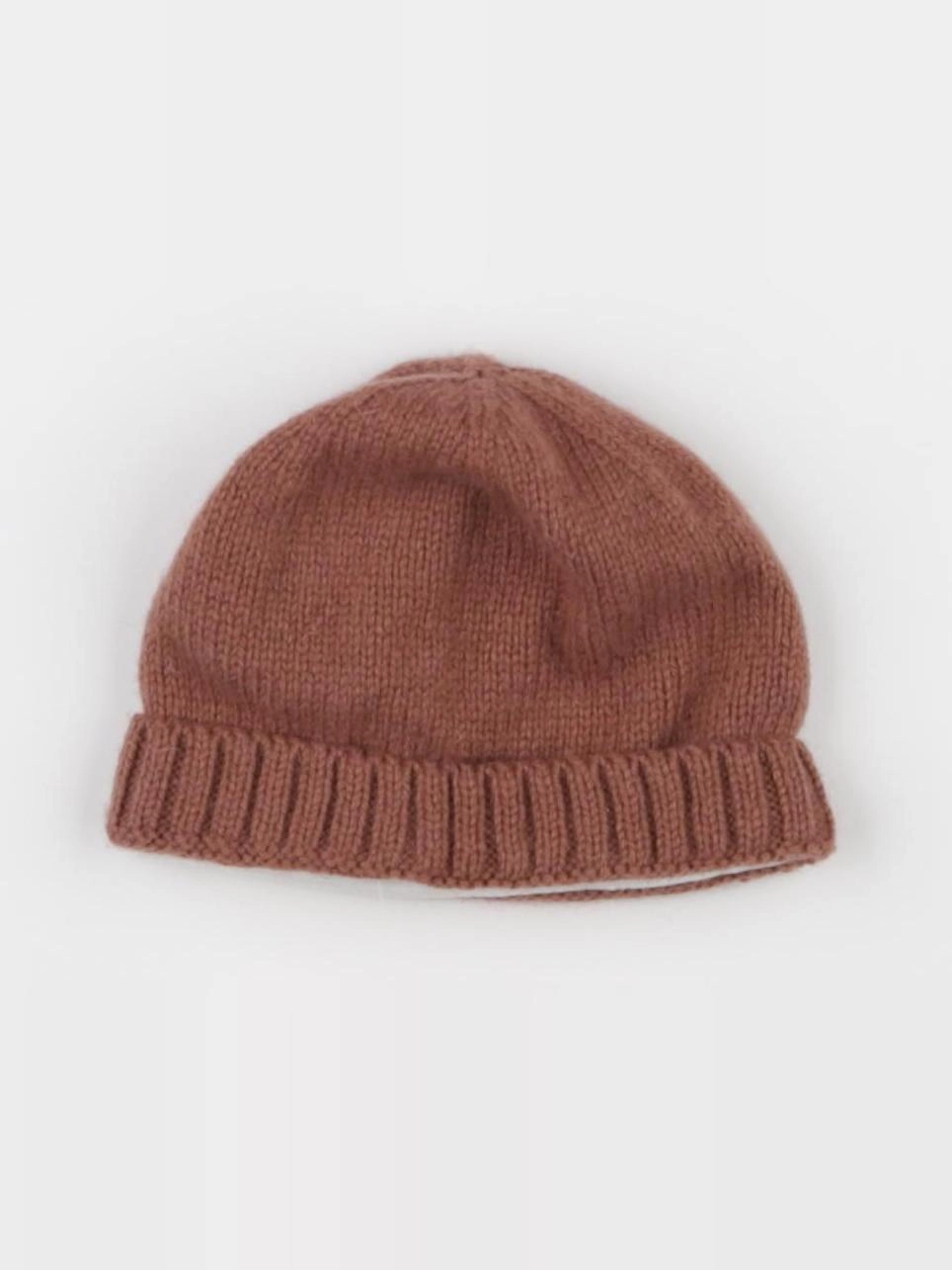 Vertbaudet - ensemble bonnet/moufles marron - 0/1 mois