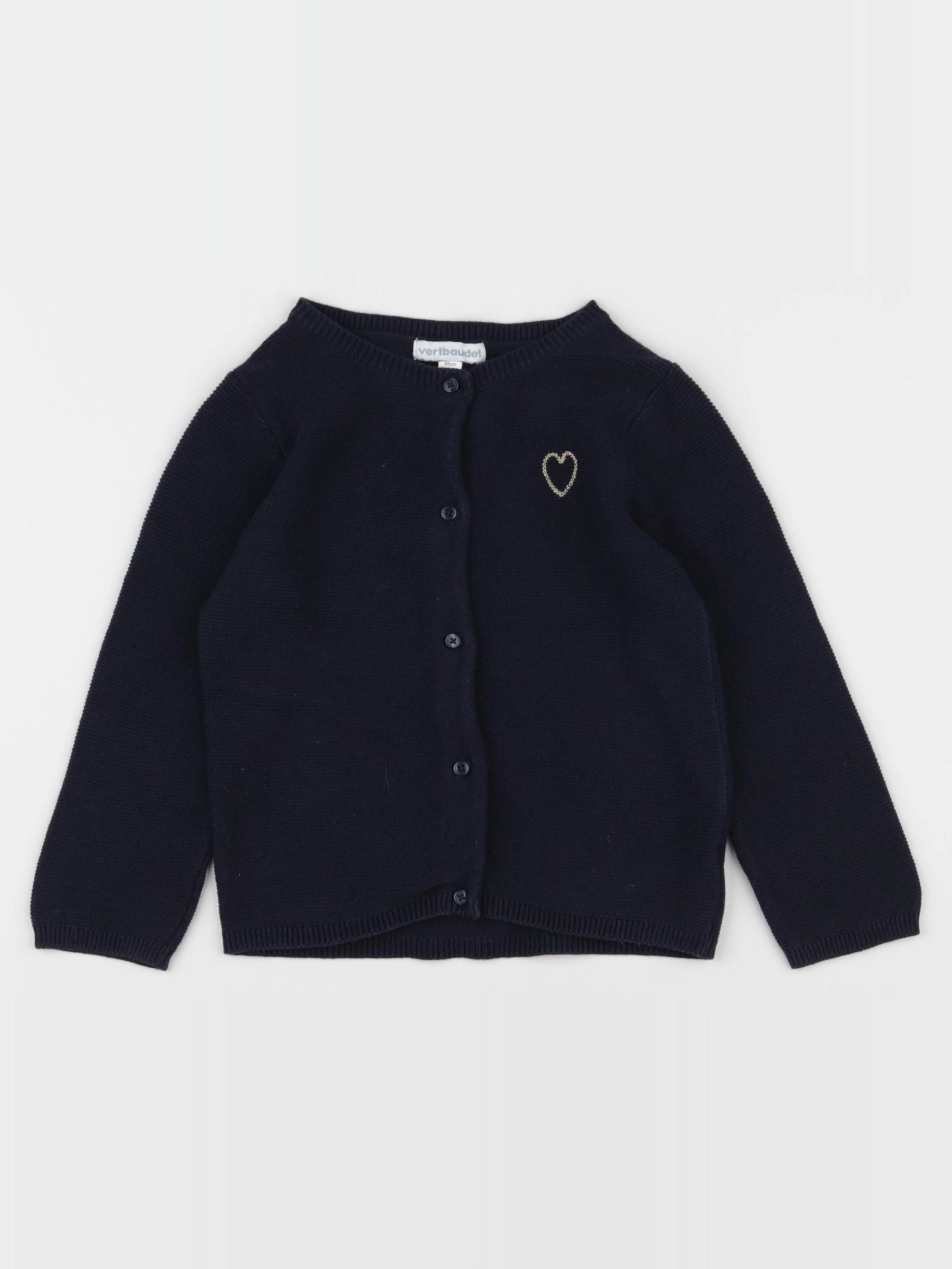 Vertbaudet - gilet bleu - 24 mois