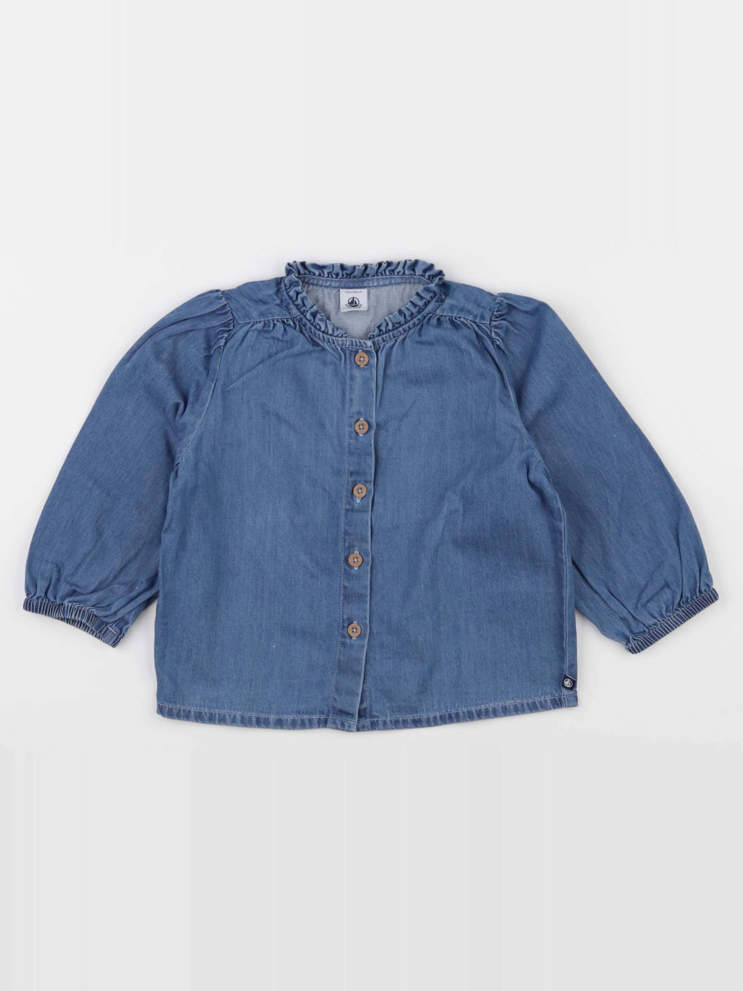 Petit Bateau - blouse bleu - 4 ans