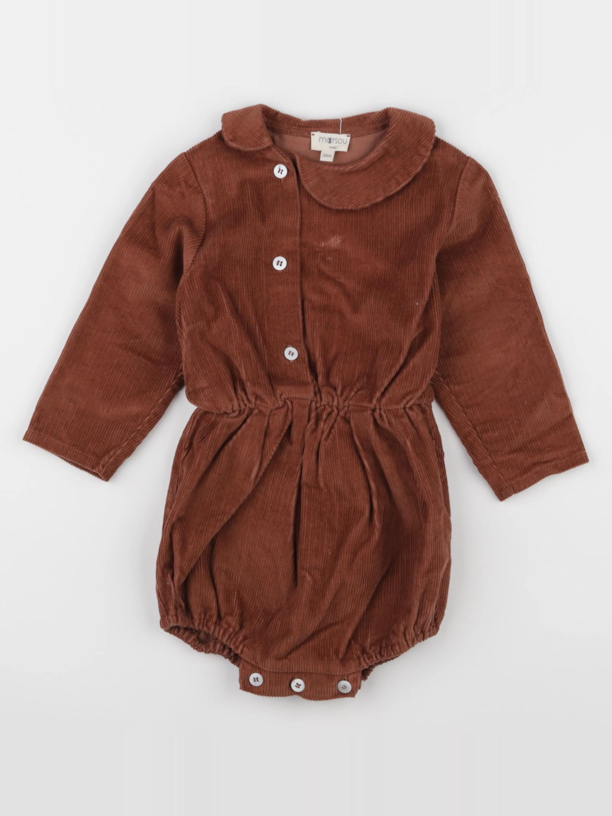 Marsou - combinaison marron - 24 mois