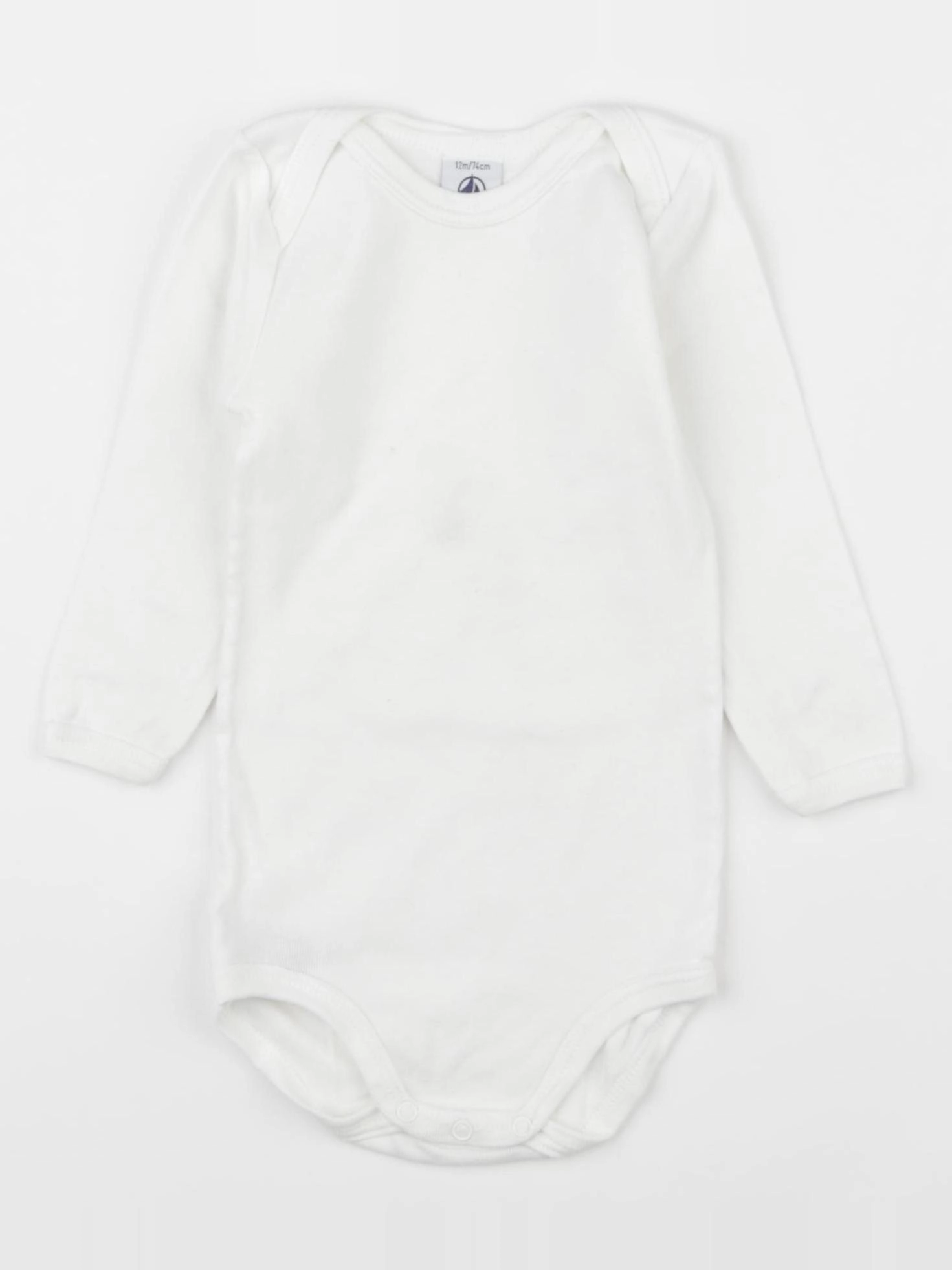 Petit Bateau - body blanc - 12 mois