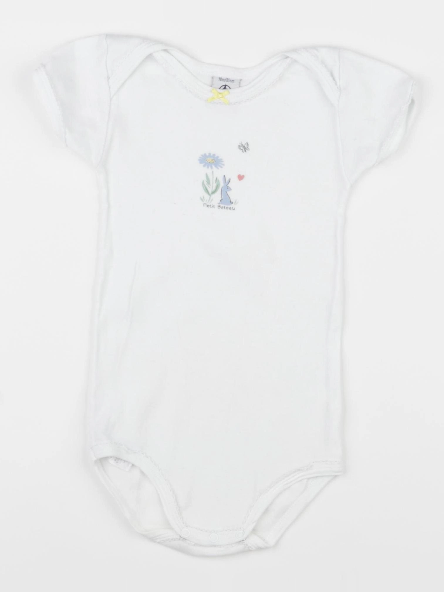 Petit Bateau - body blanc - 18 mois