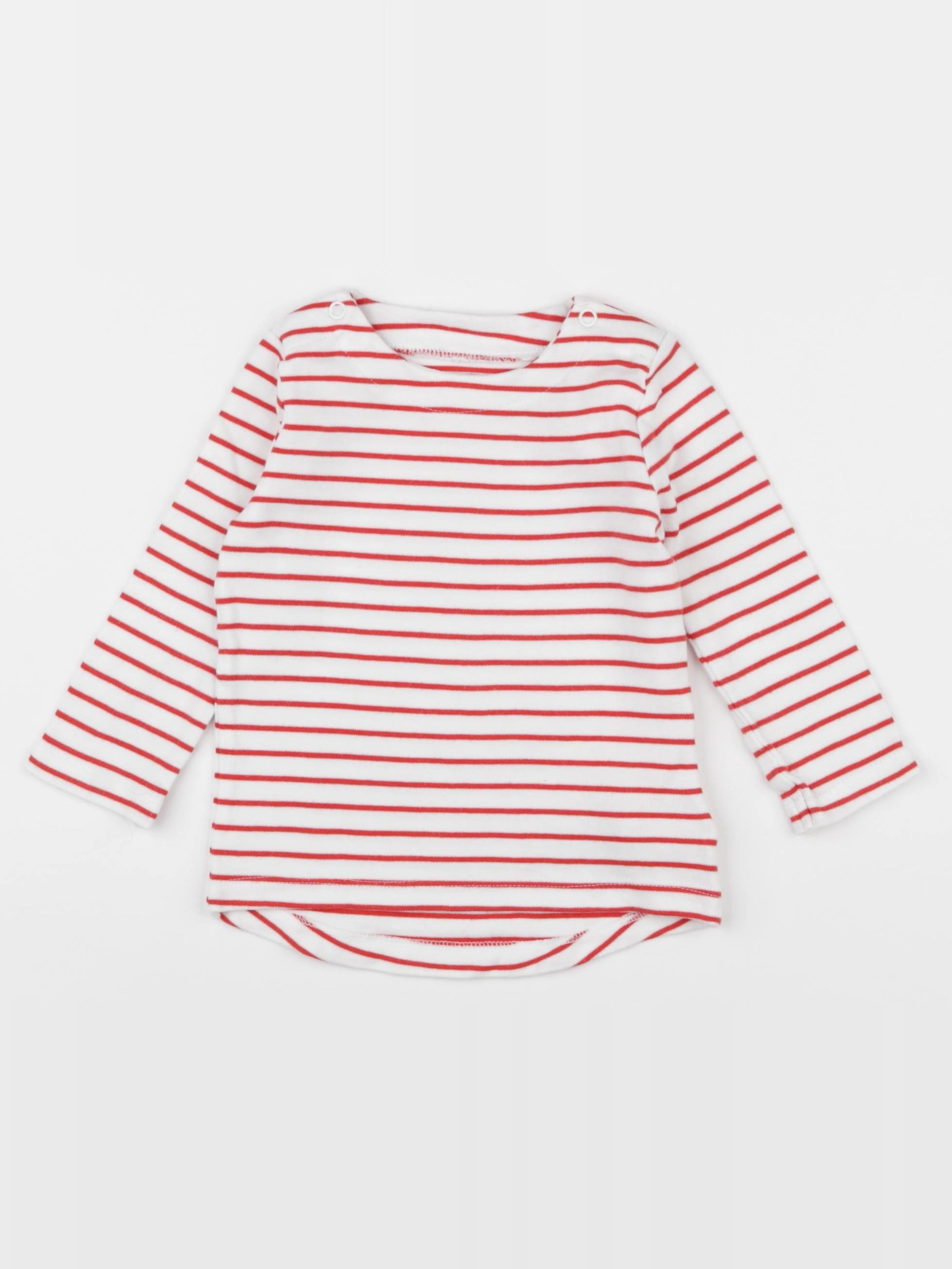 La Redoute - tee-shirt blanc, rouge - 12 mois