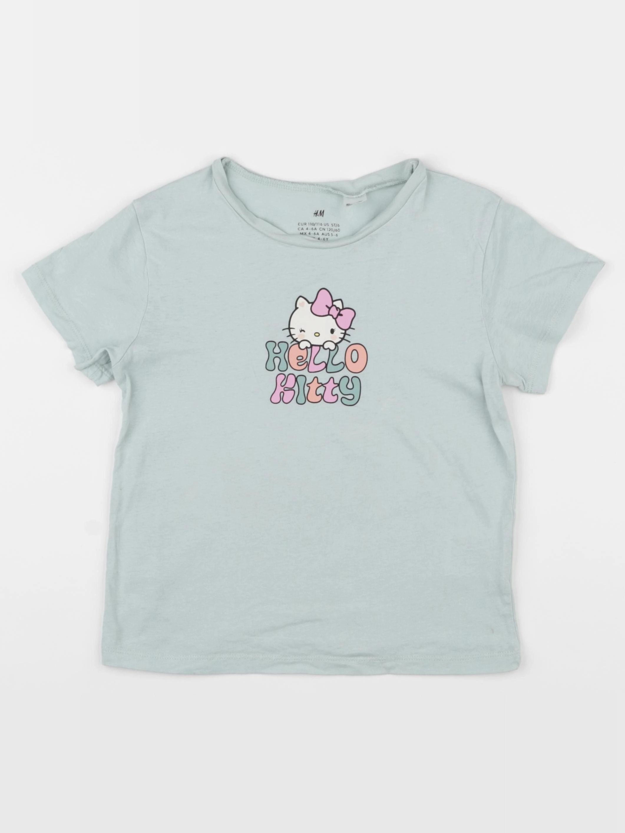 H&M - tee-shirt vert - 4/6 ans