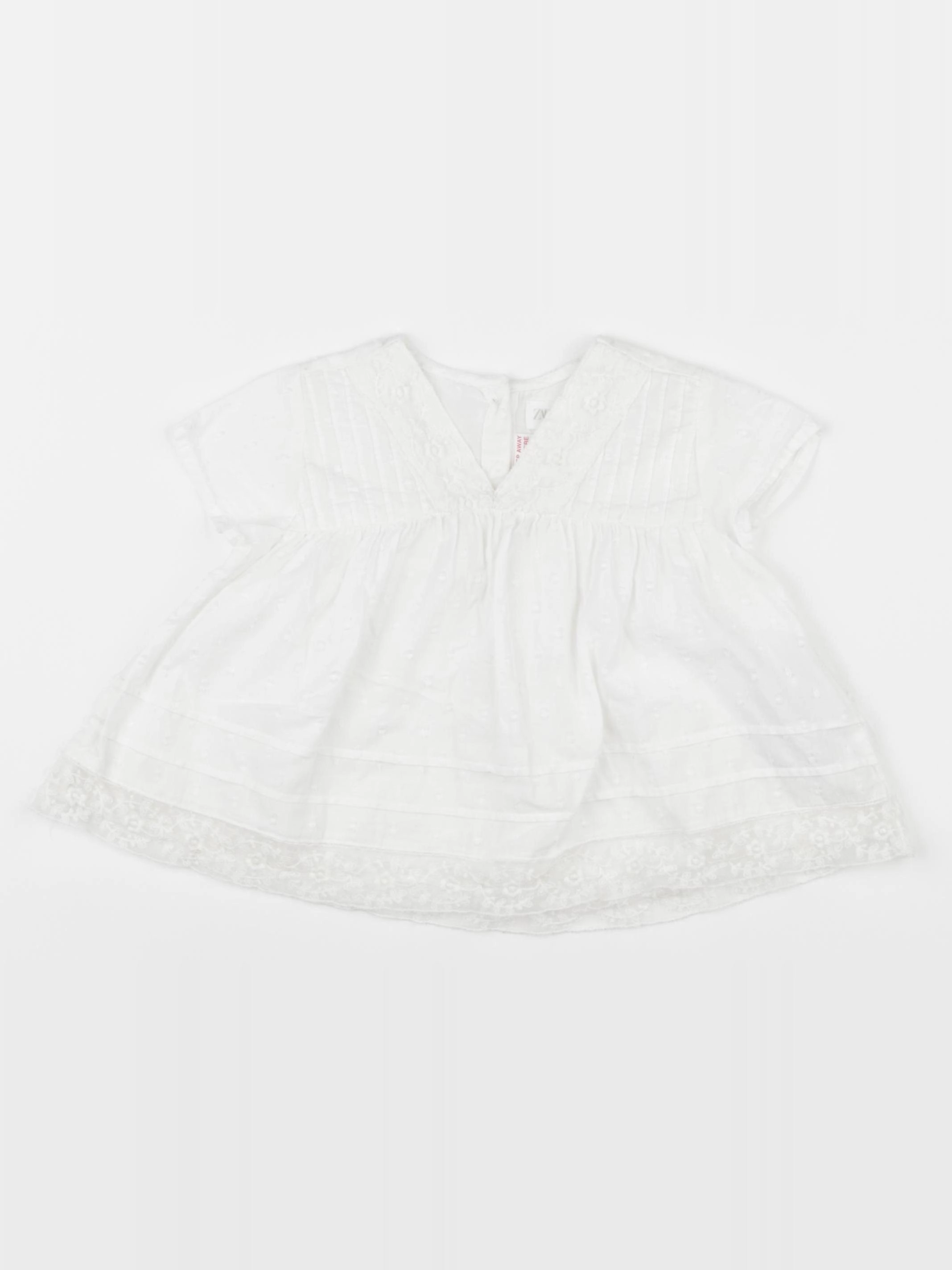 Zara - blouse blanc - 9/12 mois