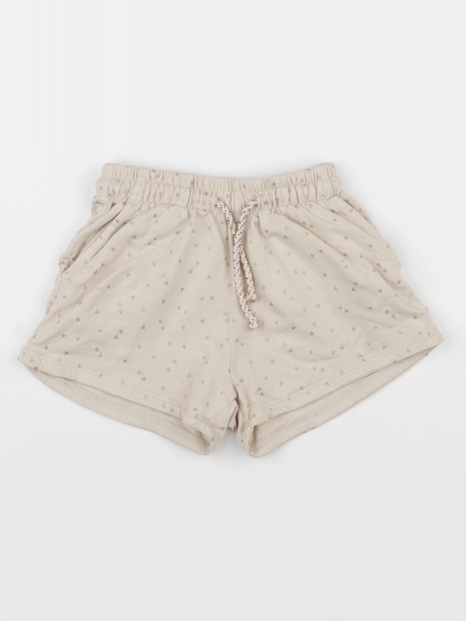 H&M - short beige, or - 4/5 ans