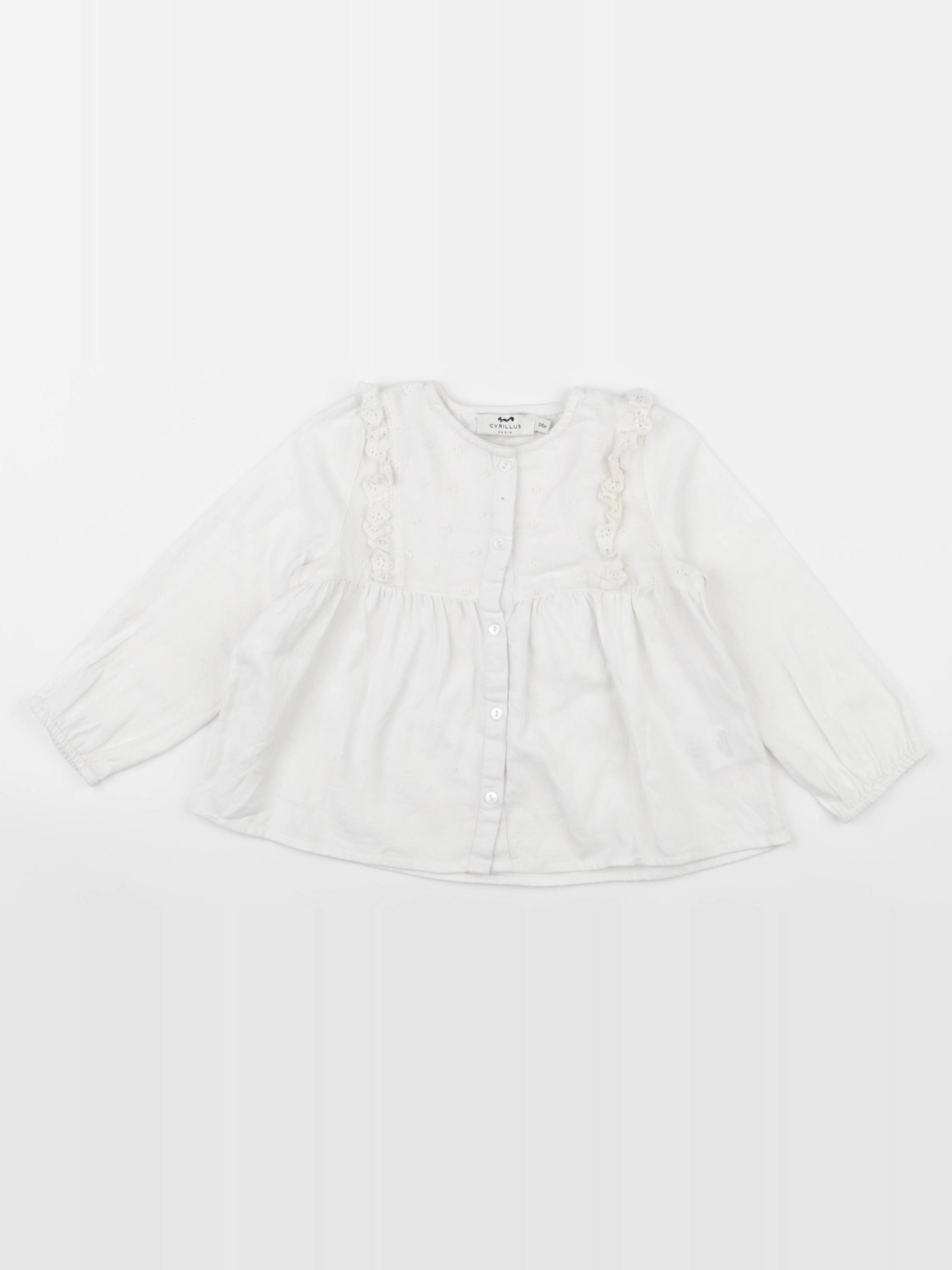 Cyrillus - blouse blanc - 36 mois