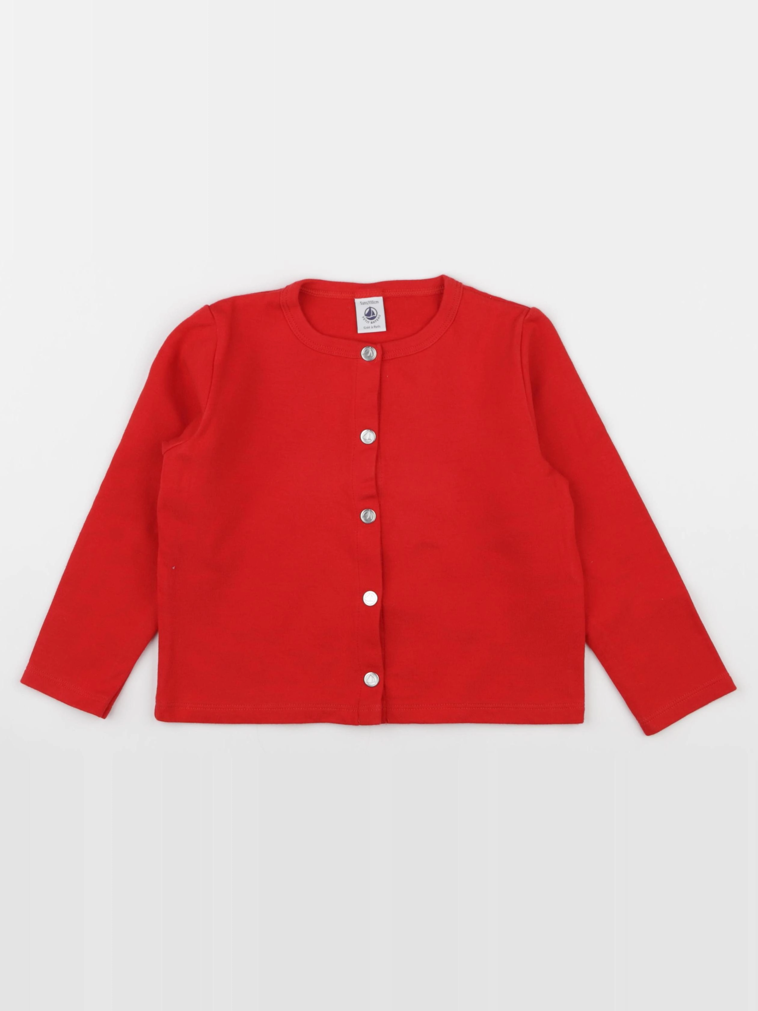 Petit Bateau - sweat rouge - 5 ans