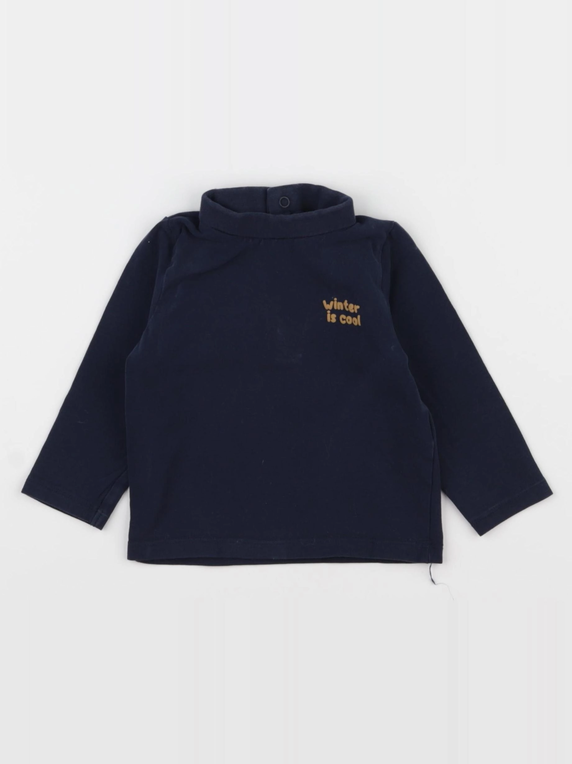 Vertbaudet - sous-pull bleu - 12 mois
