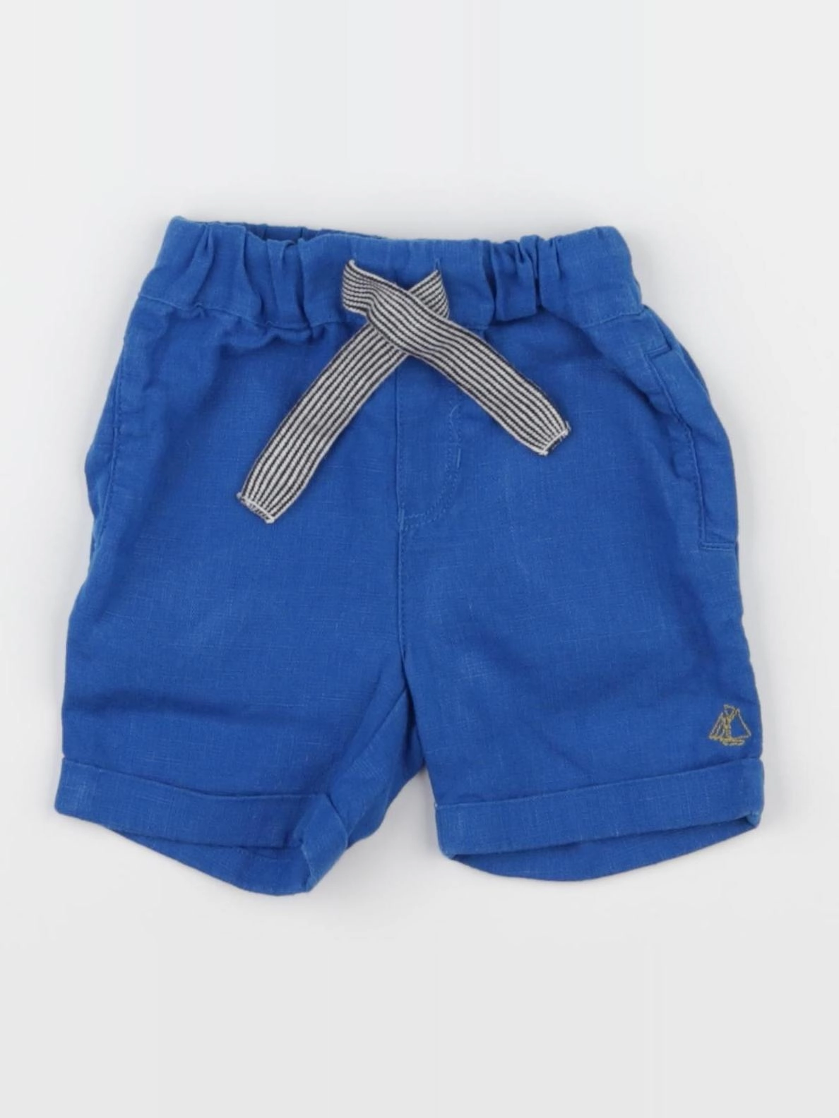 Petit Bateau - short bleu - 12 mois