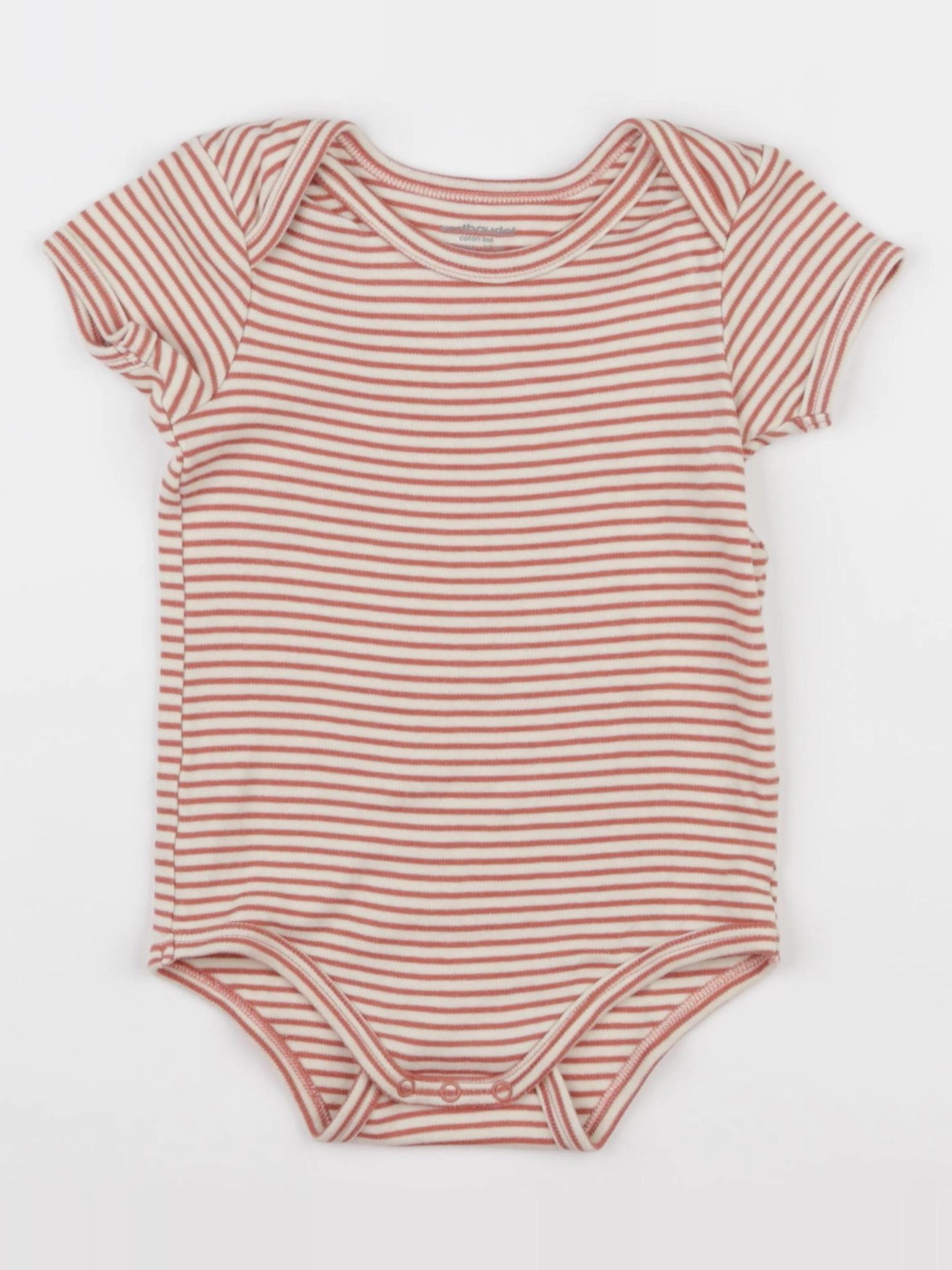 Vertbaudet - body beige, orange - 36 mois