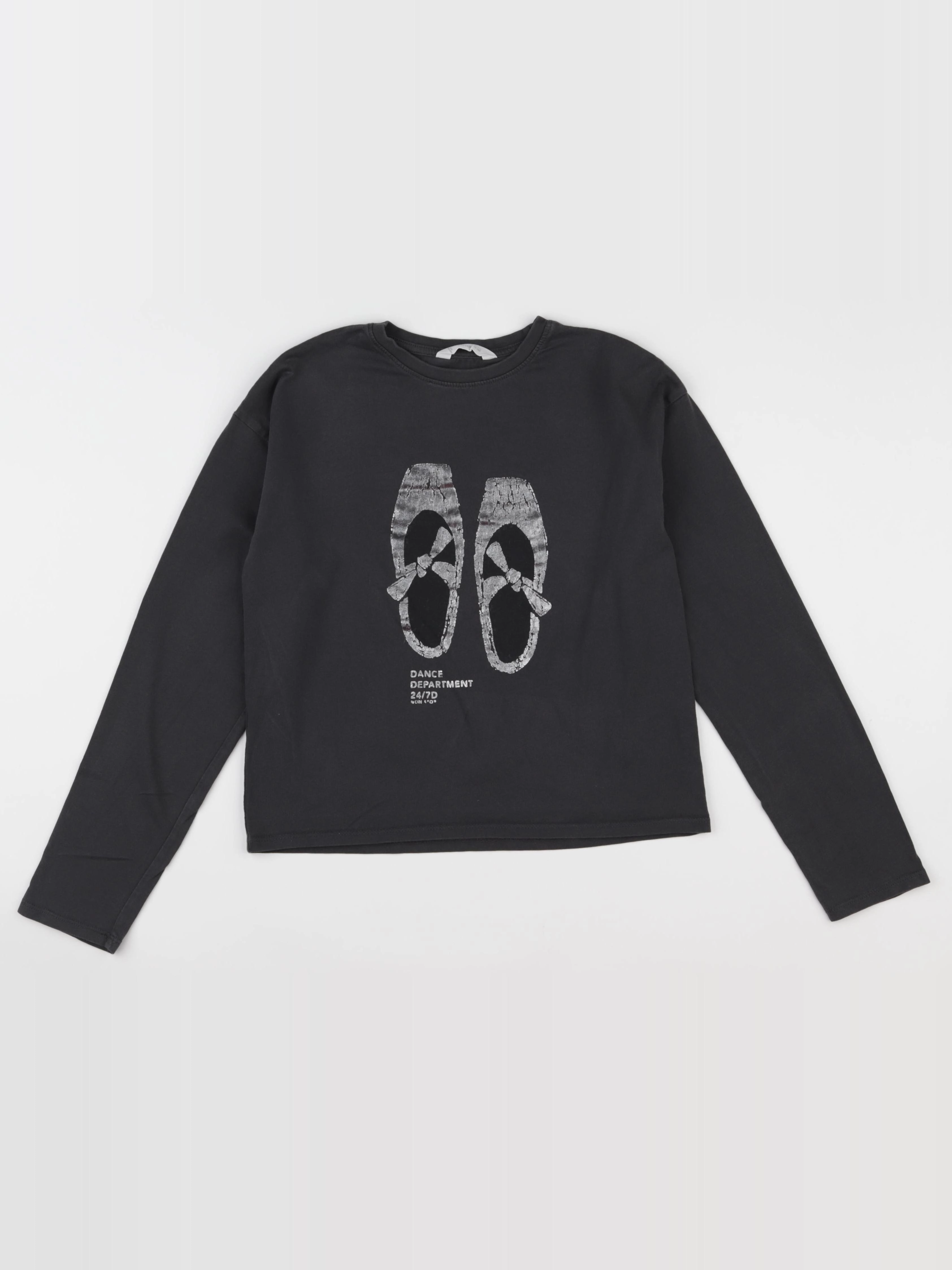 Mango - tee-shirt gris, argent - 11/12 ans