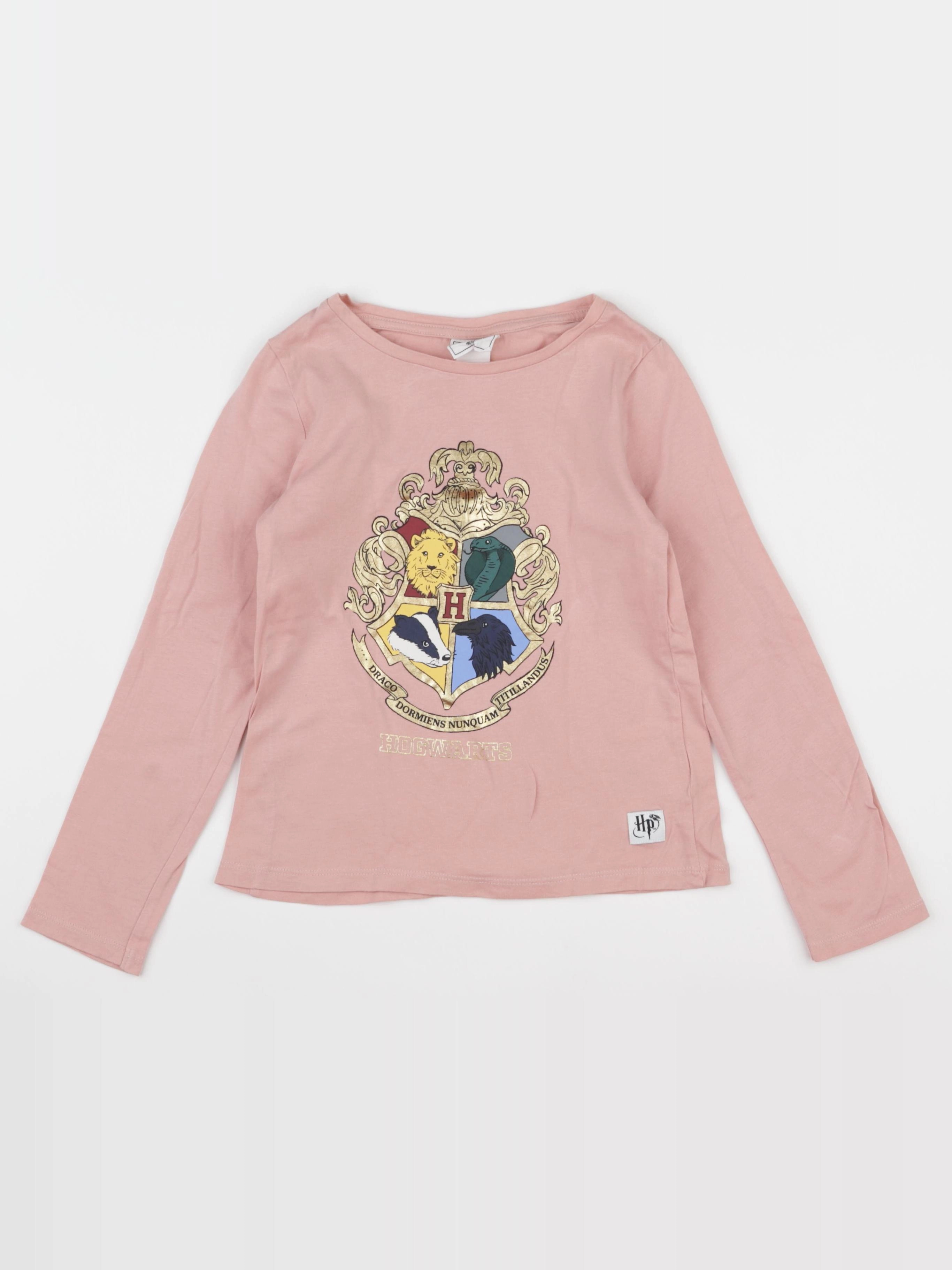 H&M - tee-shirt rose - 6/8 ans