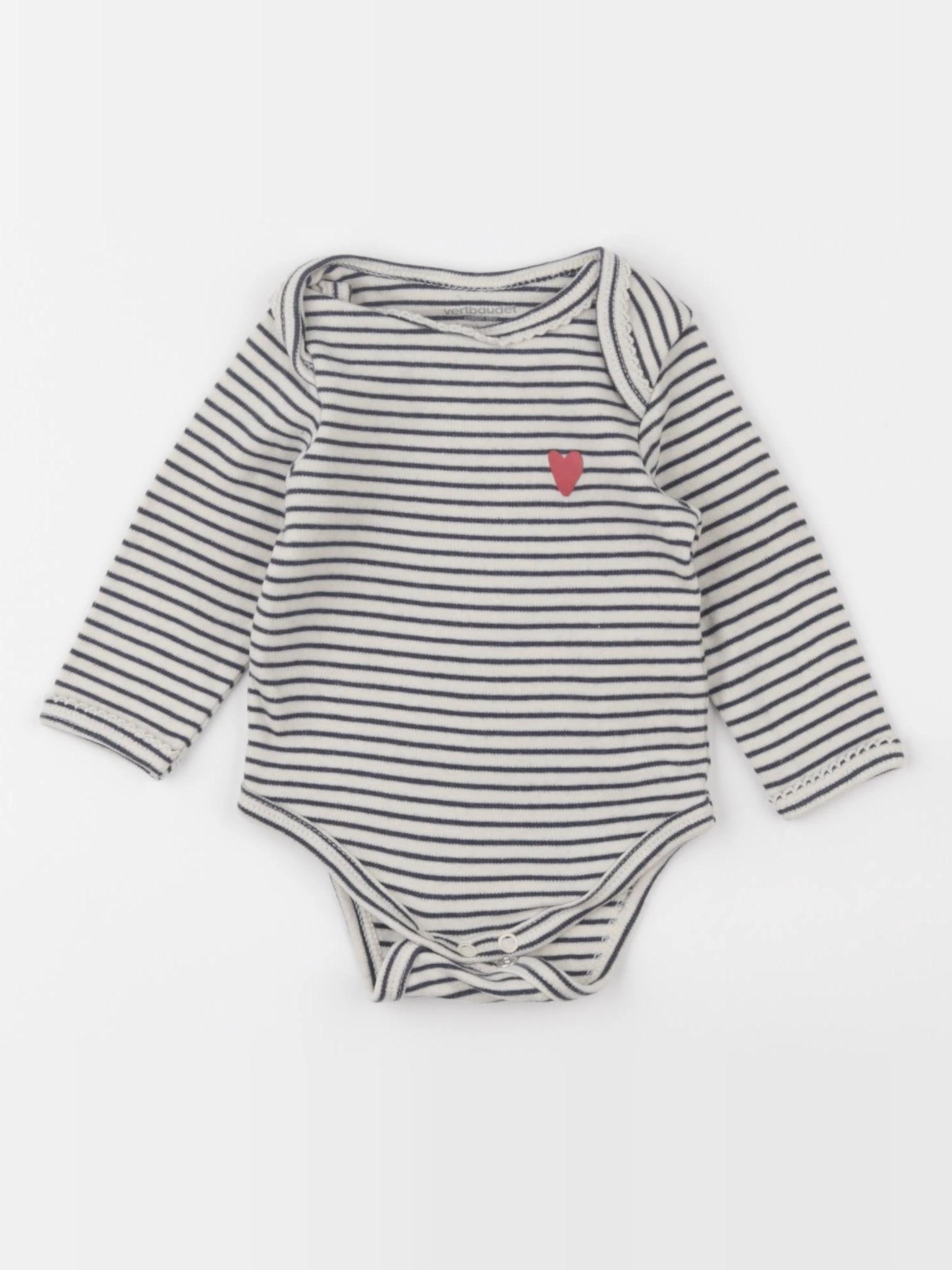 Vertbaudet - body beige, bleu - 3 mois