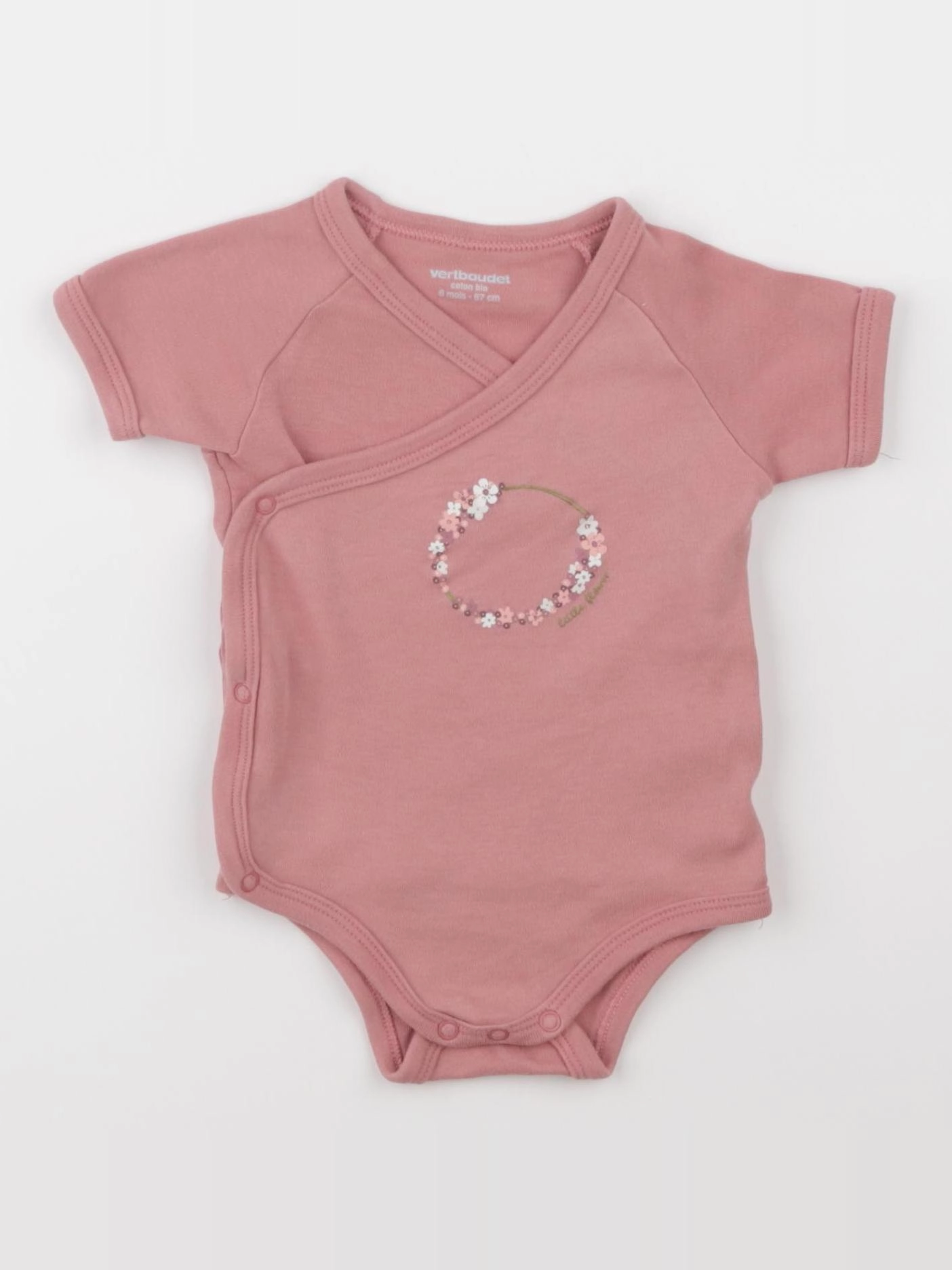 Vertbaudet - body rose - 6 mois