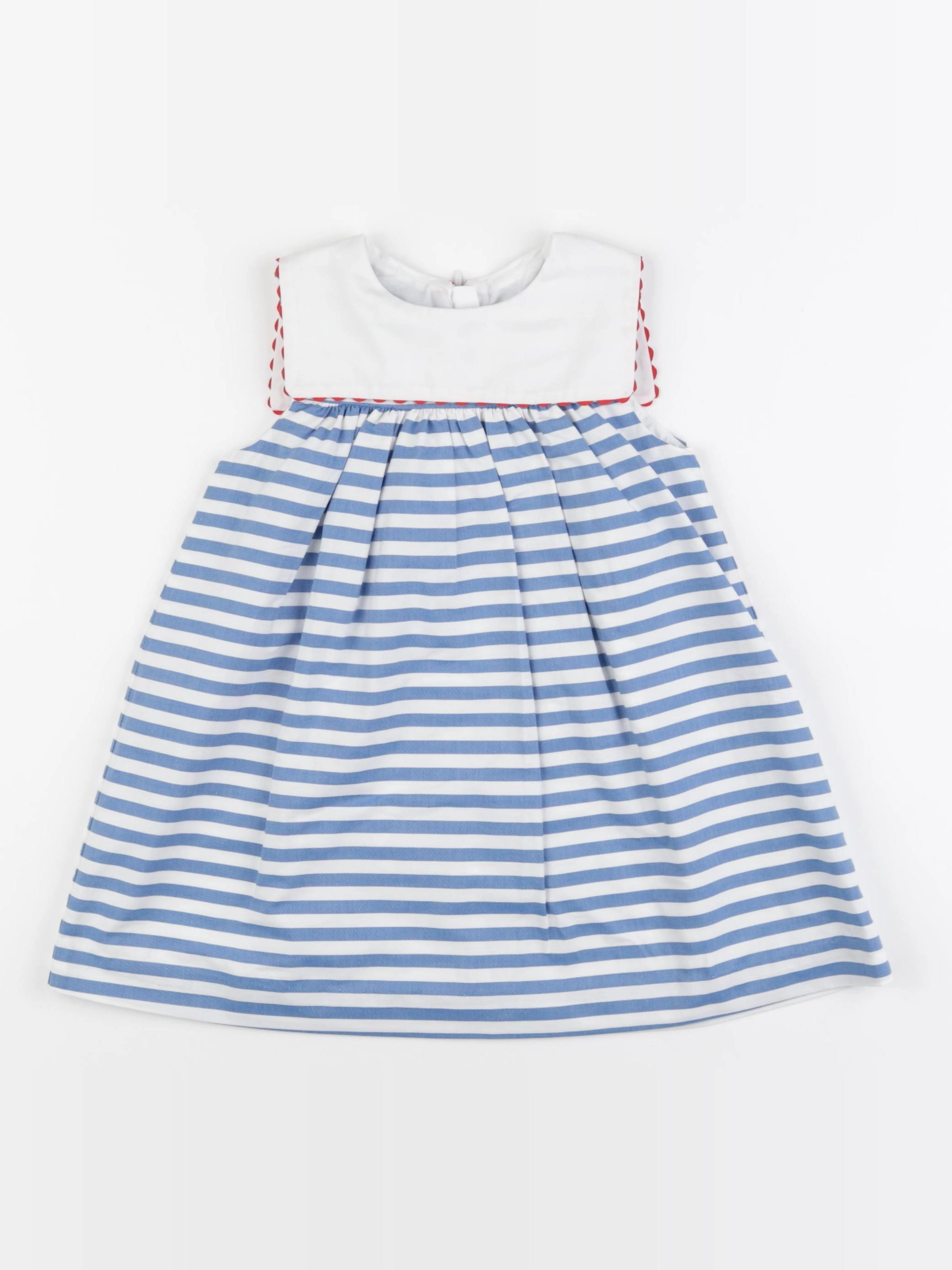 Jacadi - robe blanc, bleu - 24 mois