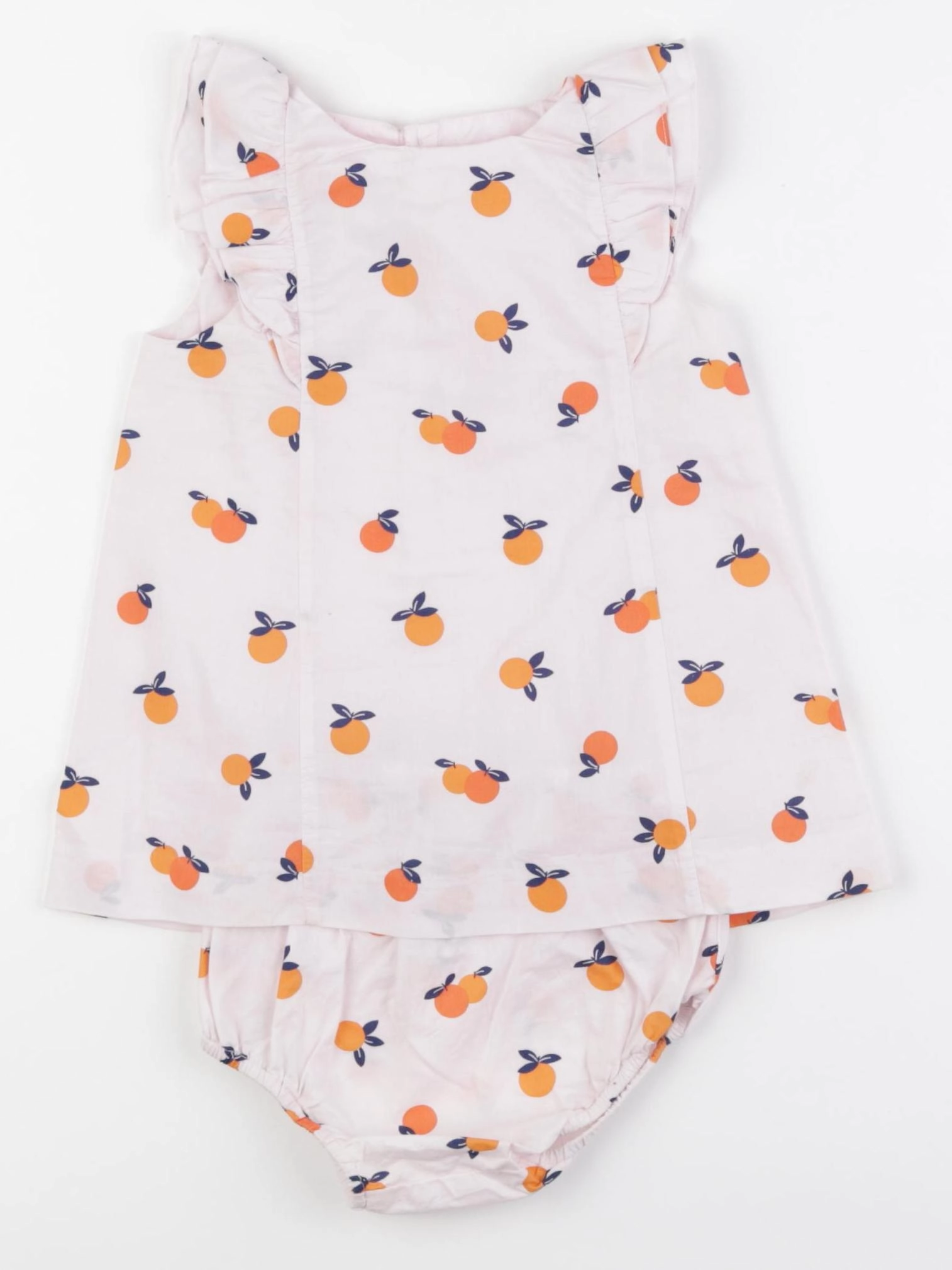Jacadi - robe rose, orange - 12 mois