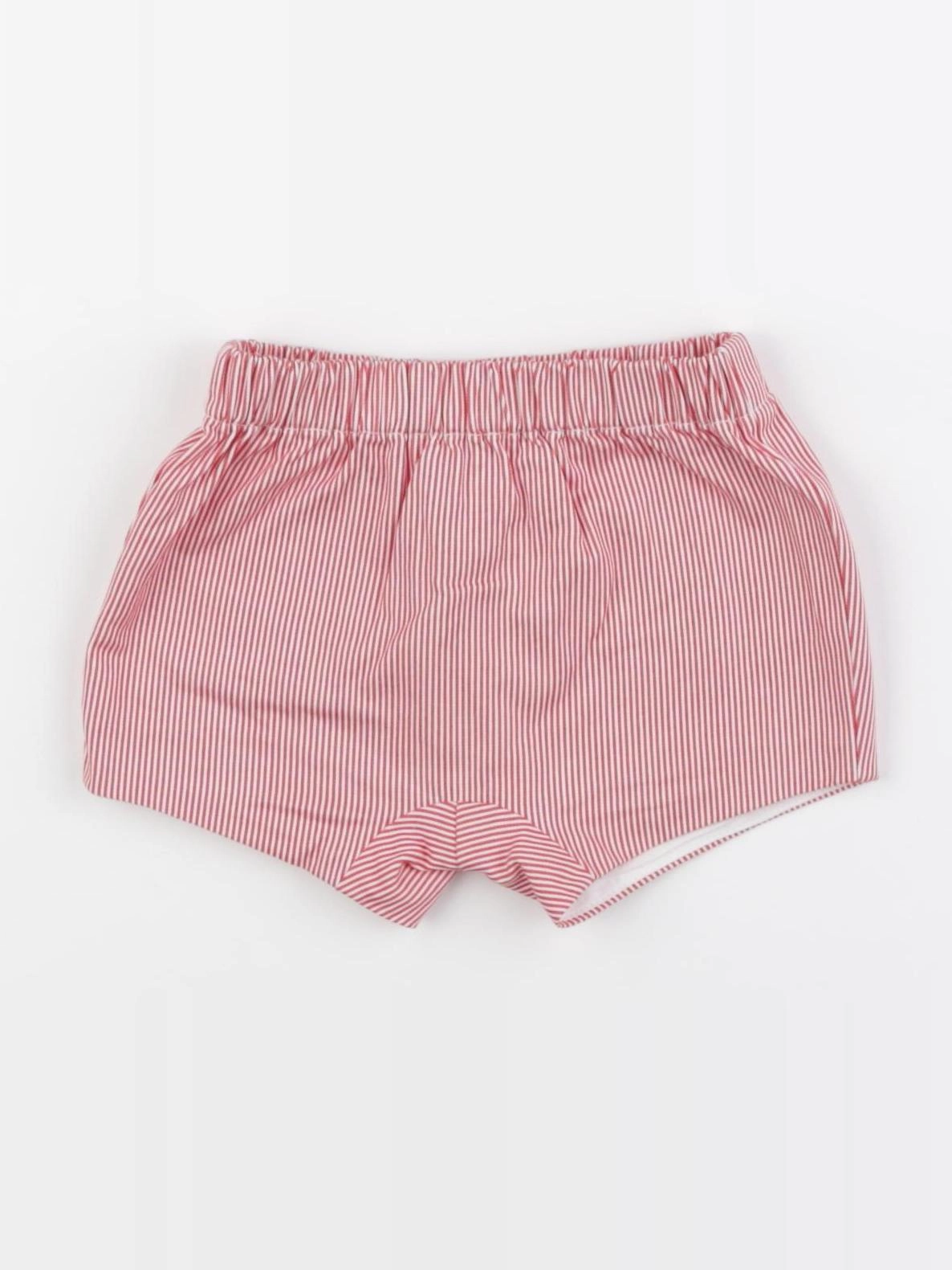 Jacadi - short blanc, rouge - 3 mois
