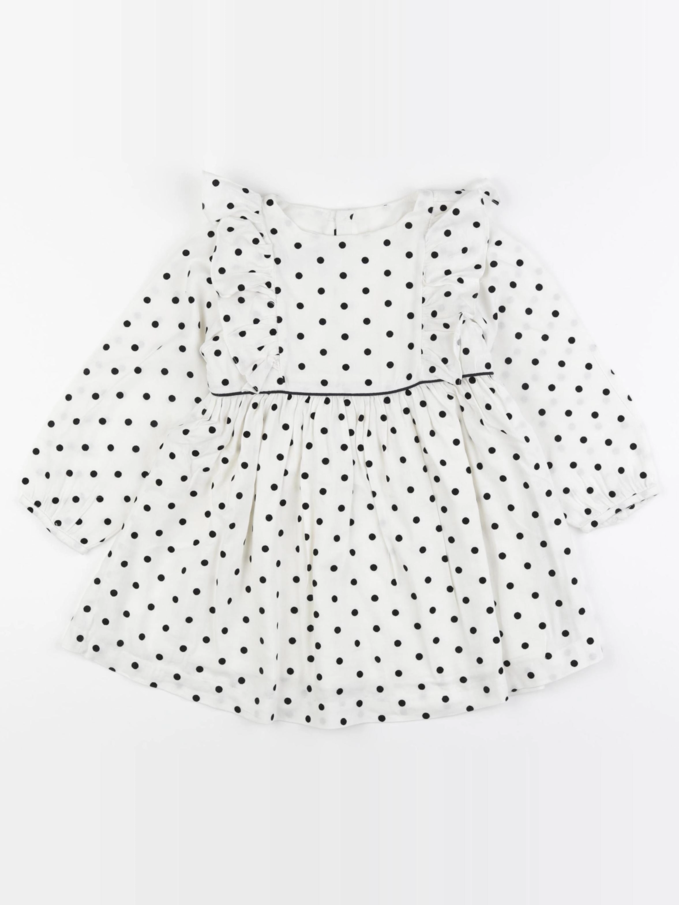 Jacadi - robe blanc, bleu - 36 mois