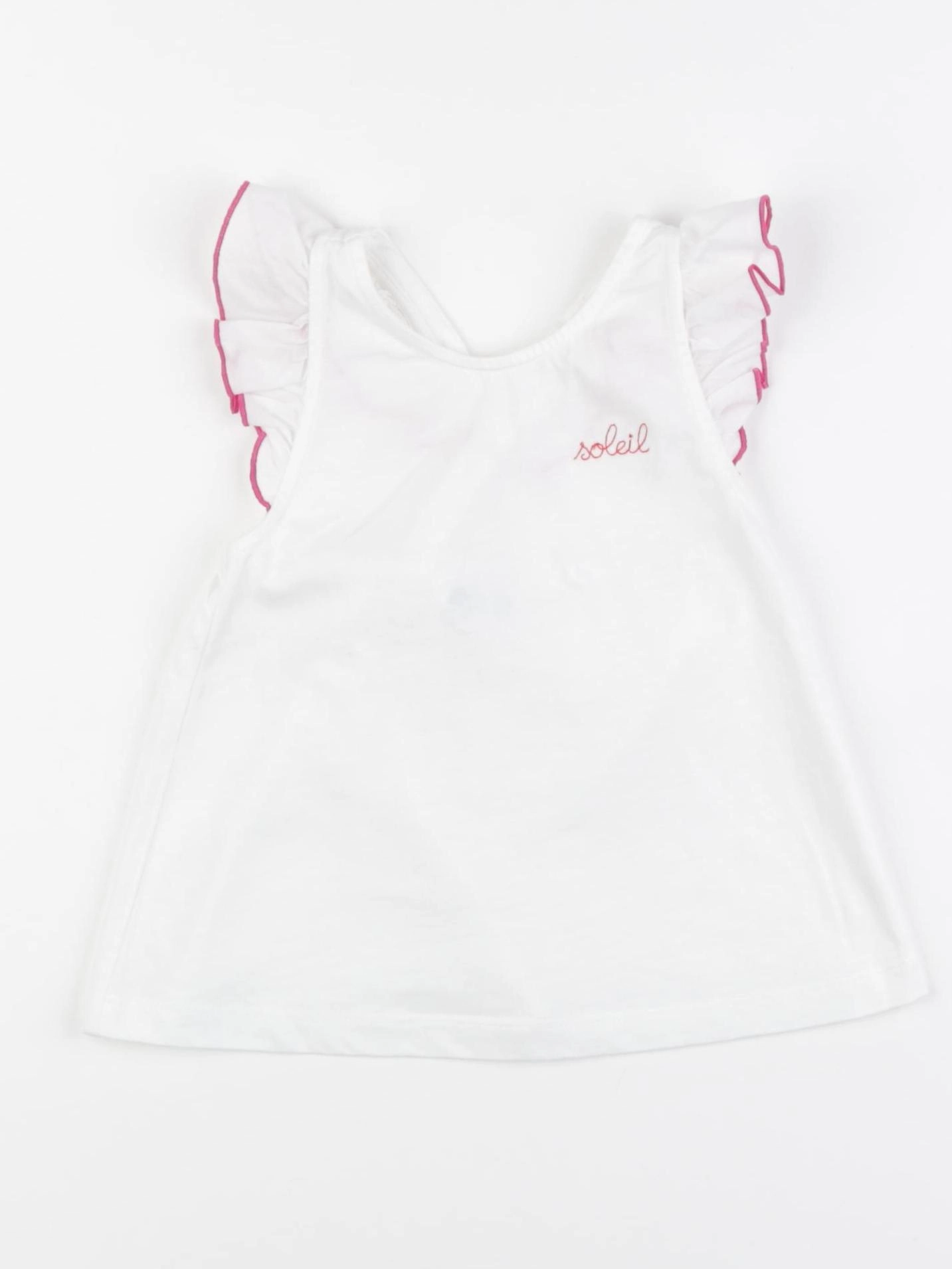 Jacadi - tee-shirt blanc, rose - 3 ans