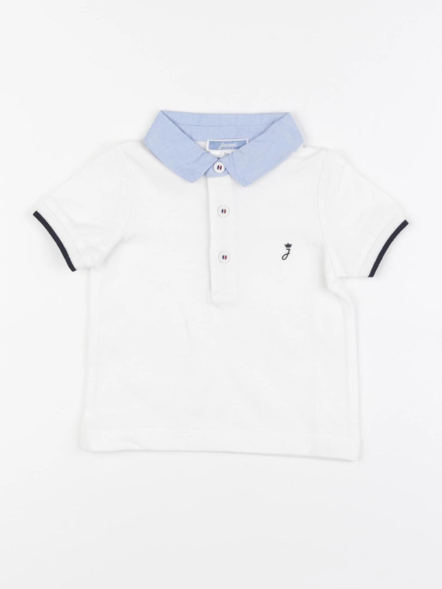 Jacadi - polo blanc - 6 mois