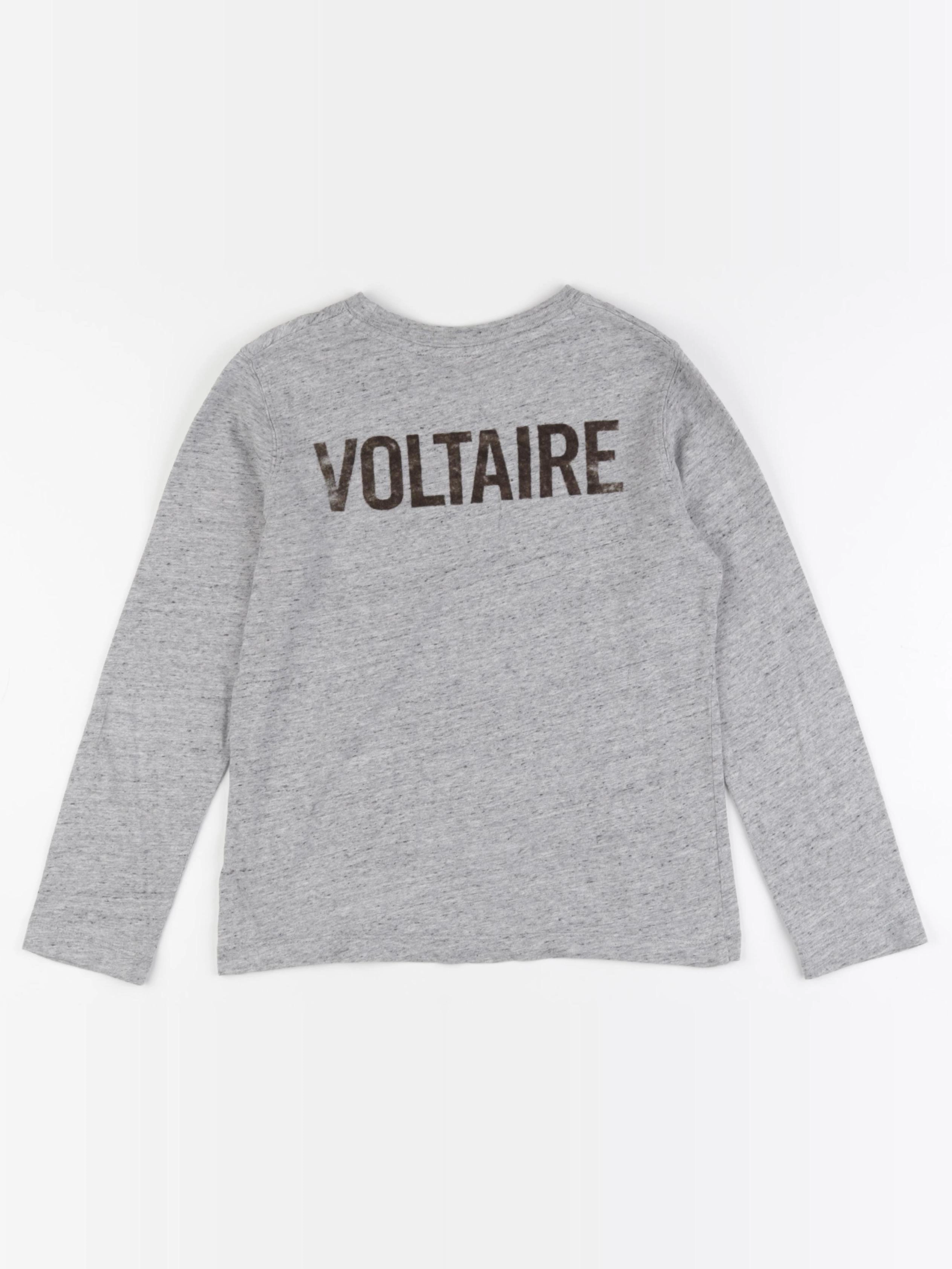 Zadig & Voltaire - tee-shirt imprimé au dos gris - 8 ans