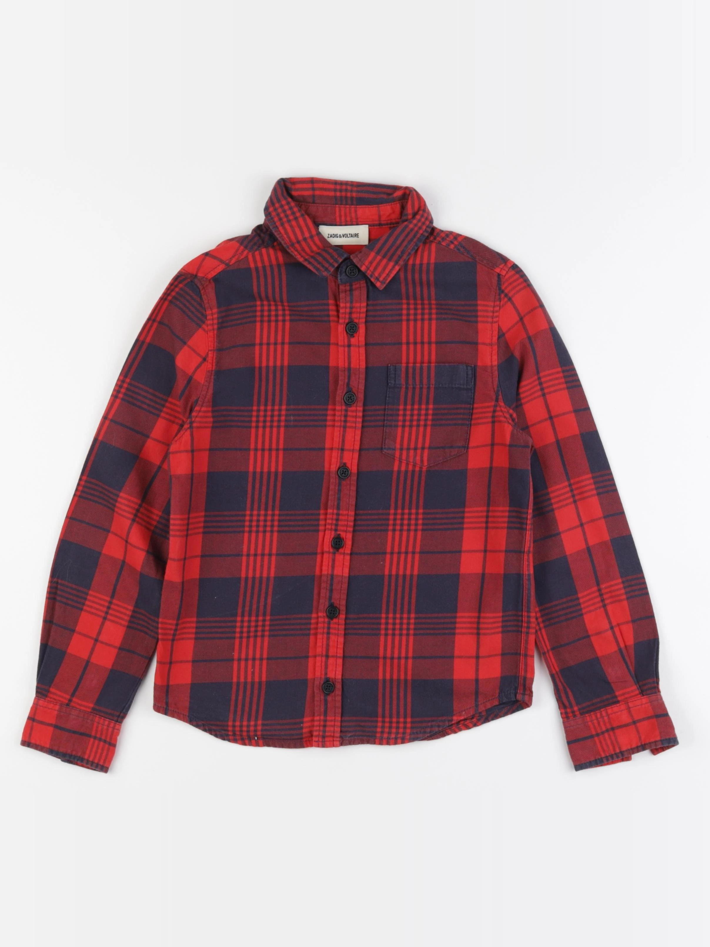 Zadig & Voltaire - chemise imprimé au dos rouge, bleu - 8 ans