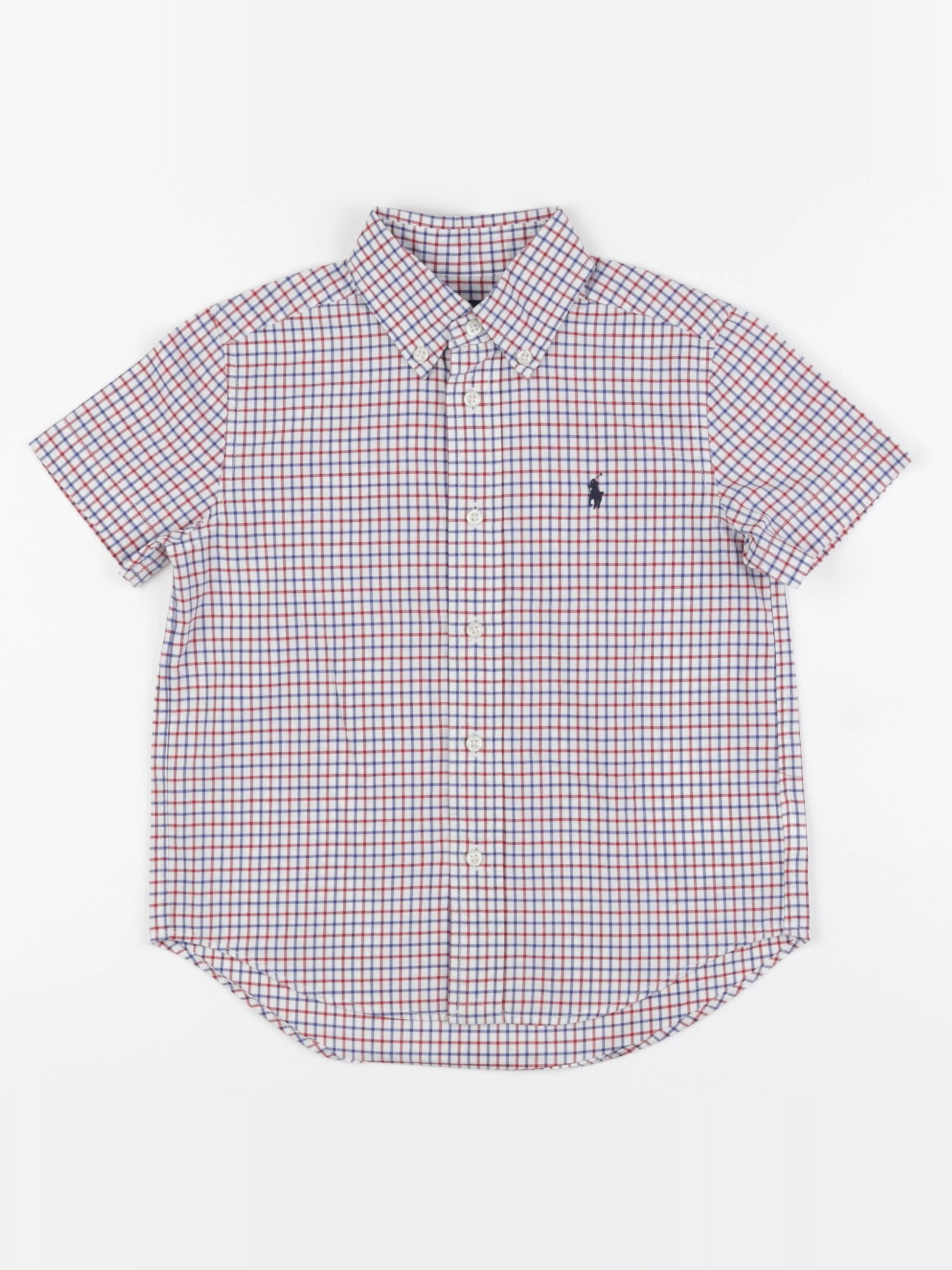 Ralph Lauren - chemise bleu, rouge - 4 ans