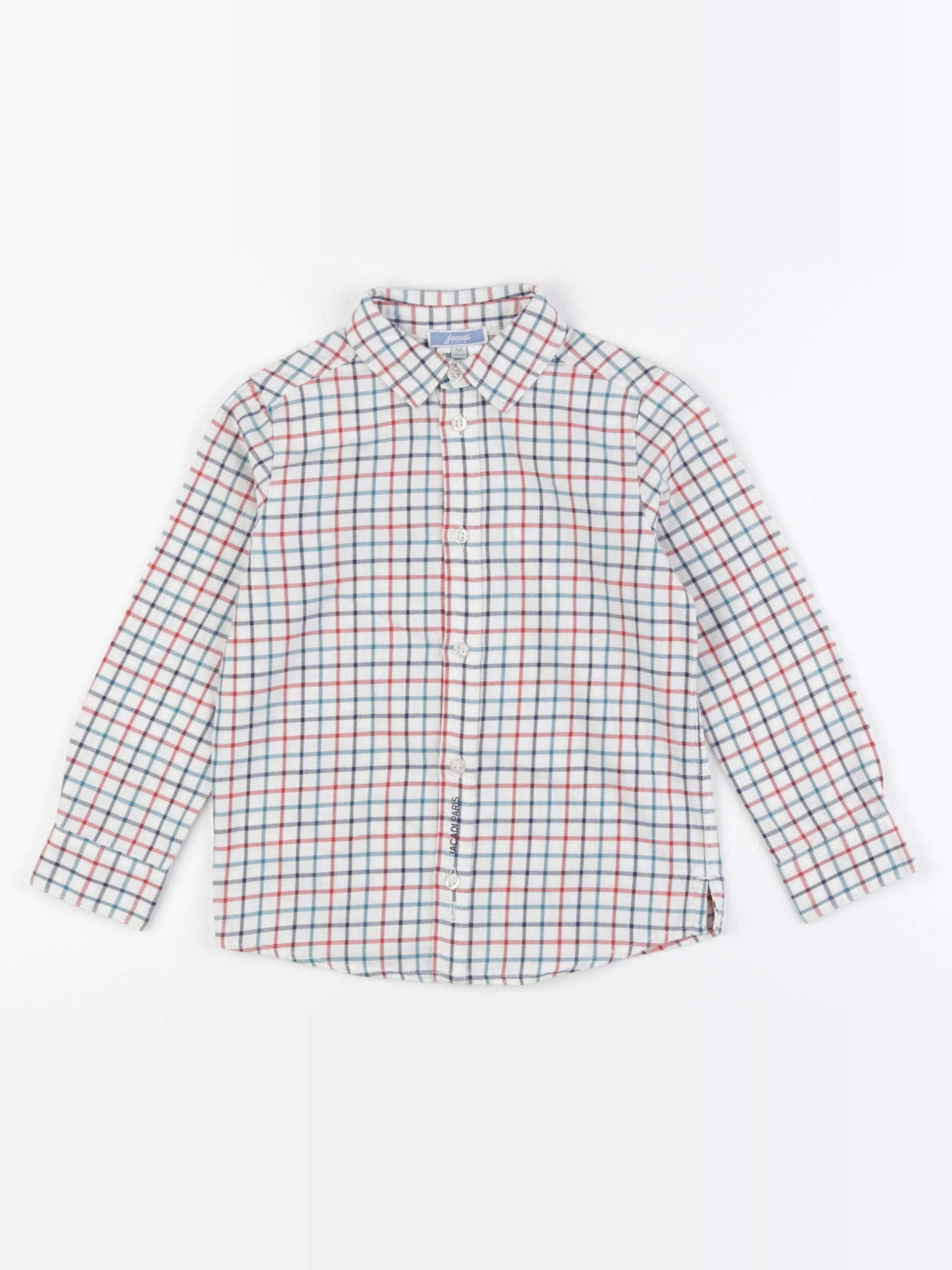 Jacadi - chemise bleu, rouge - 5 ans