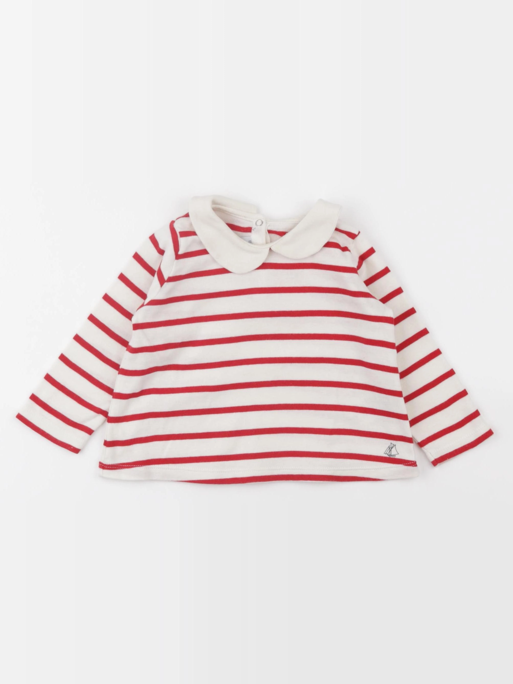 Petit Bateau - tee-shirt rouge - 12 mois