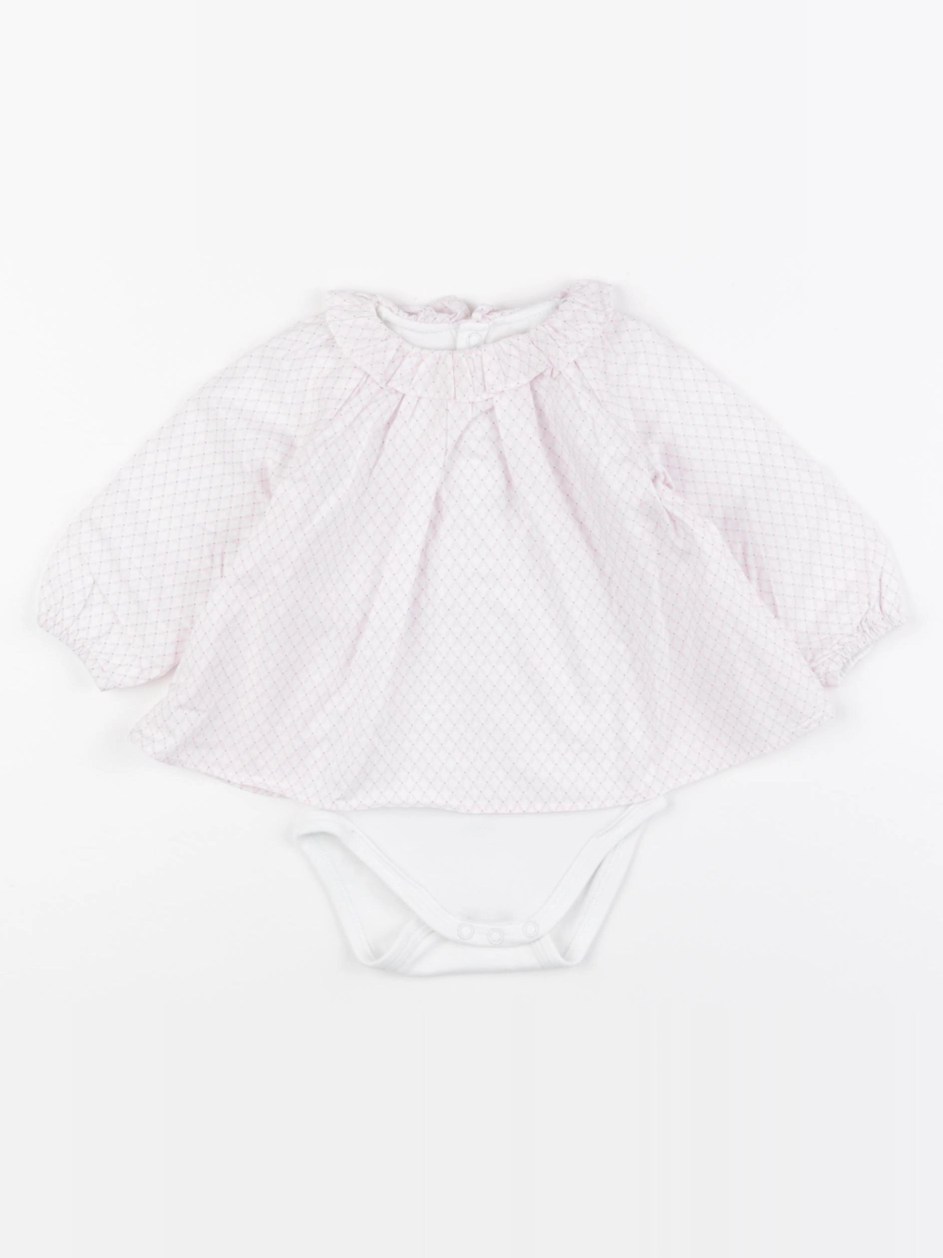 Jacadi - body blouse rose - 6 mois