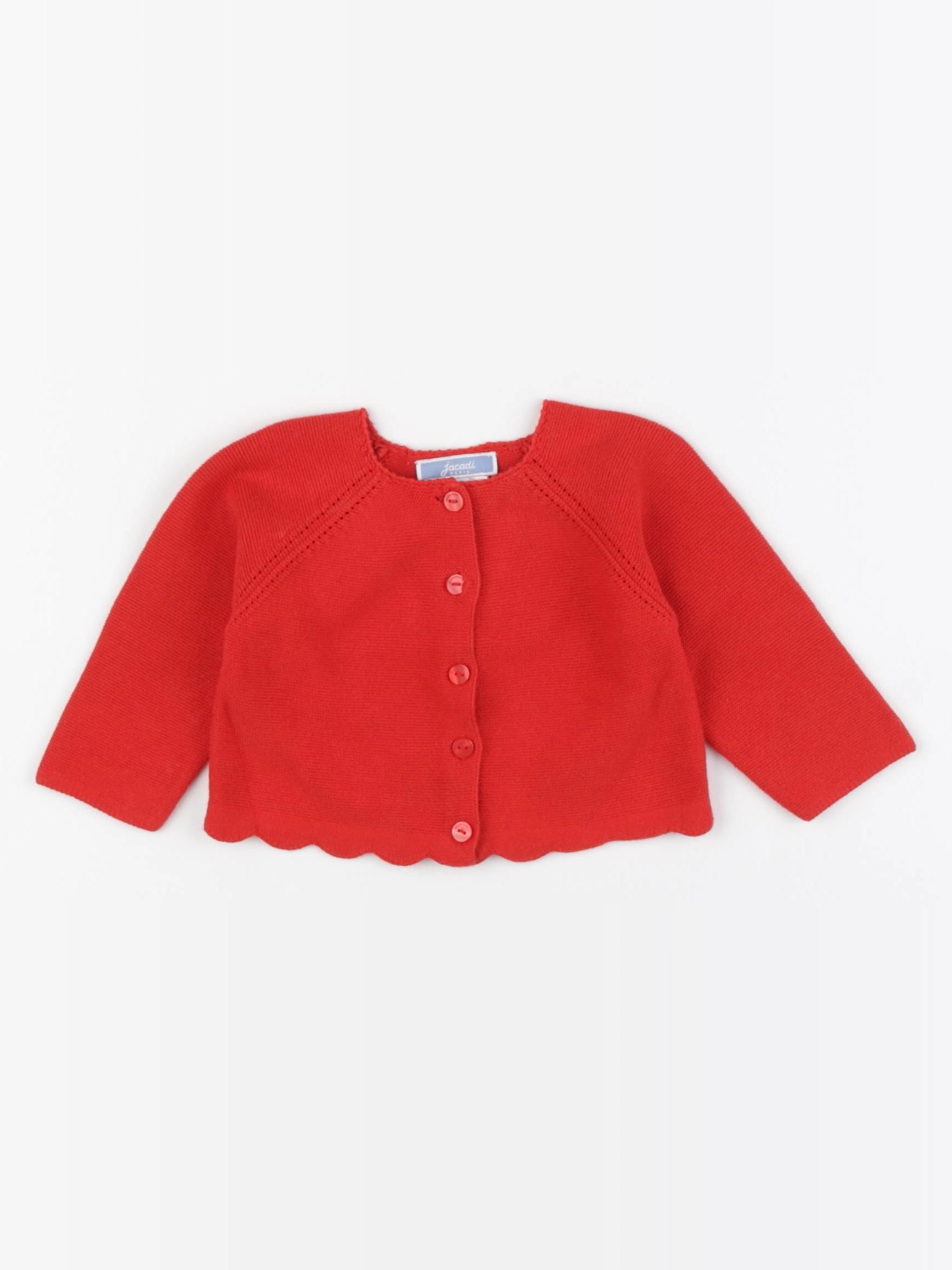 Jacadi - gilet rouge - 6 mois