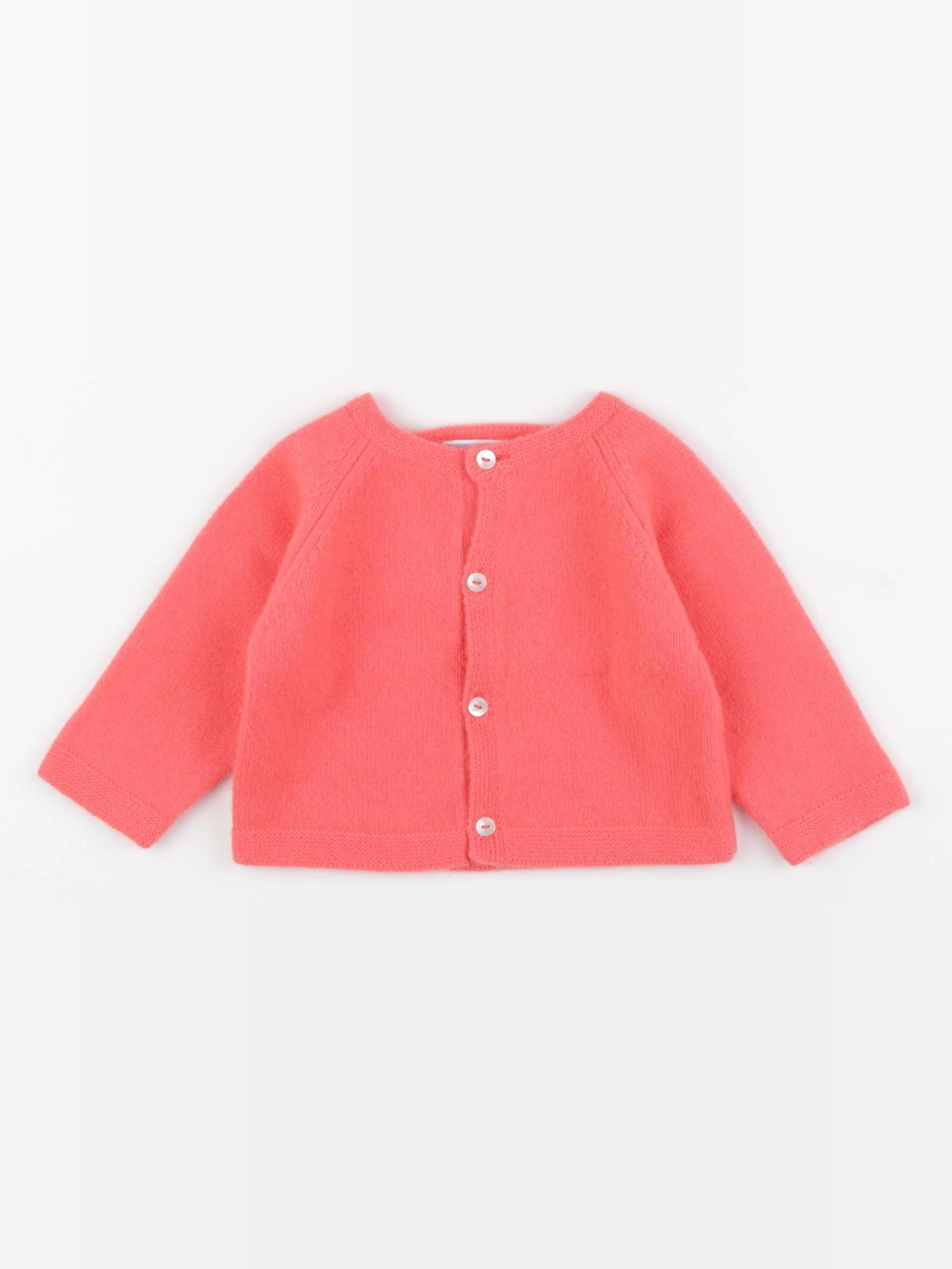 Jacadi - gilet rose fluo - 6 mois