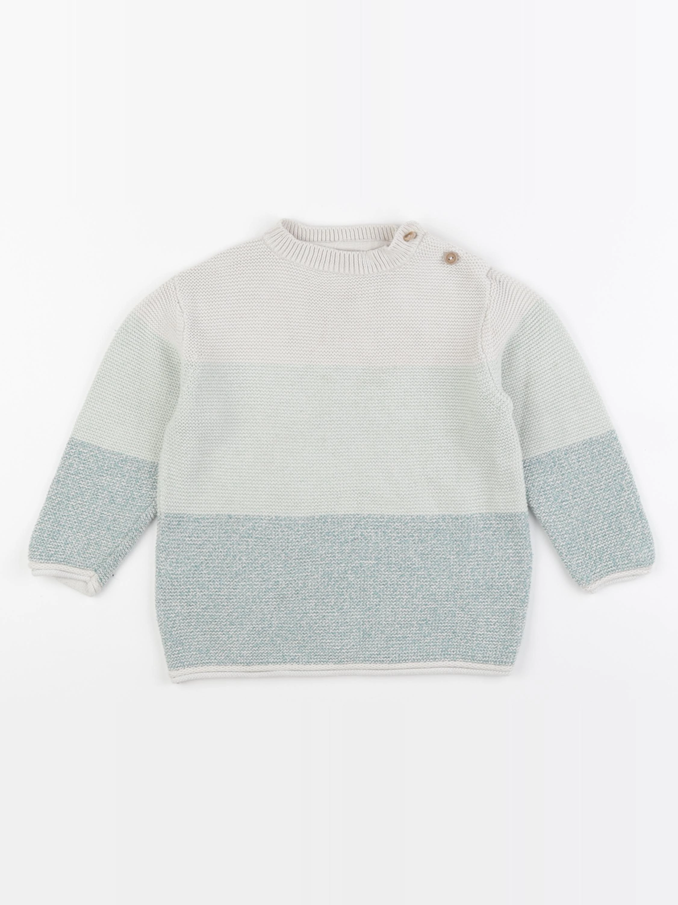 Zara - pull beige, vert - 2/3 ans