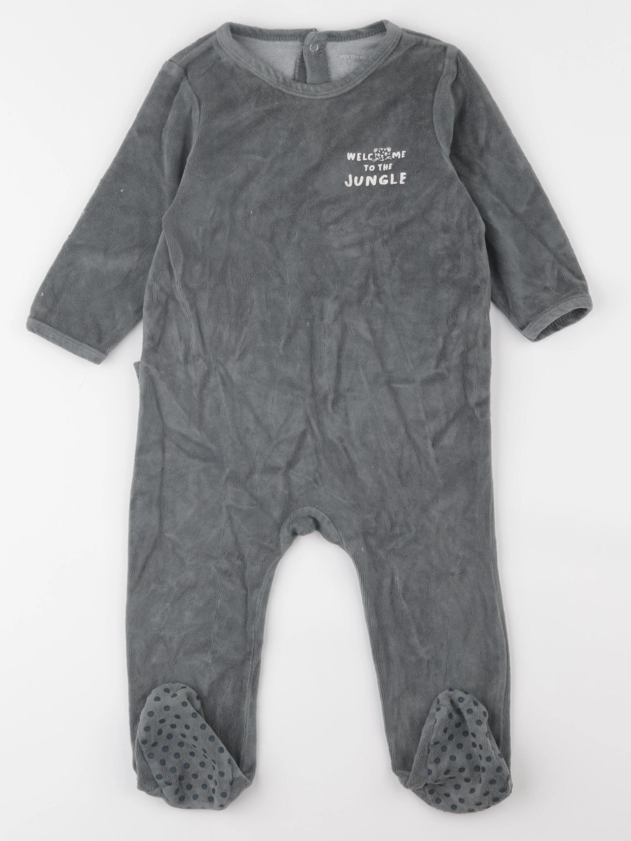 Vertbaudet - pyjama velours vert - 18 mois