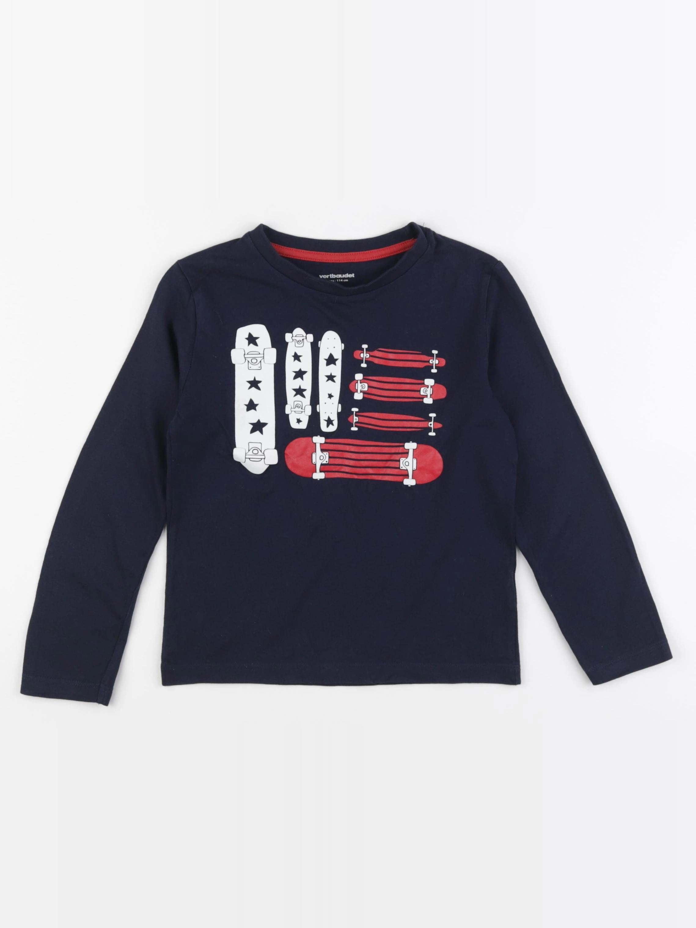 Vertbaudet - tee-shirt bleu - 6 ans