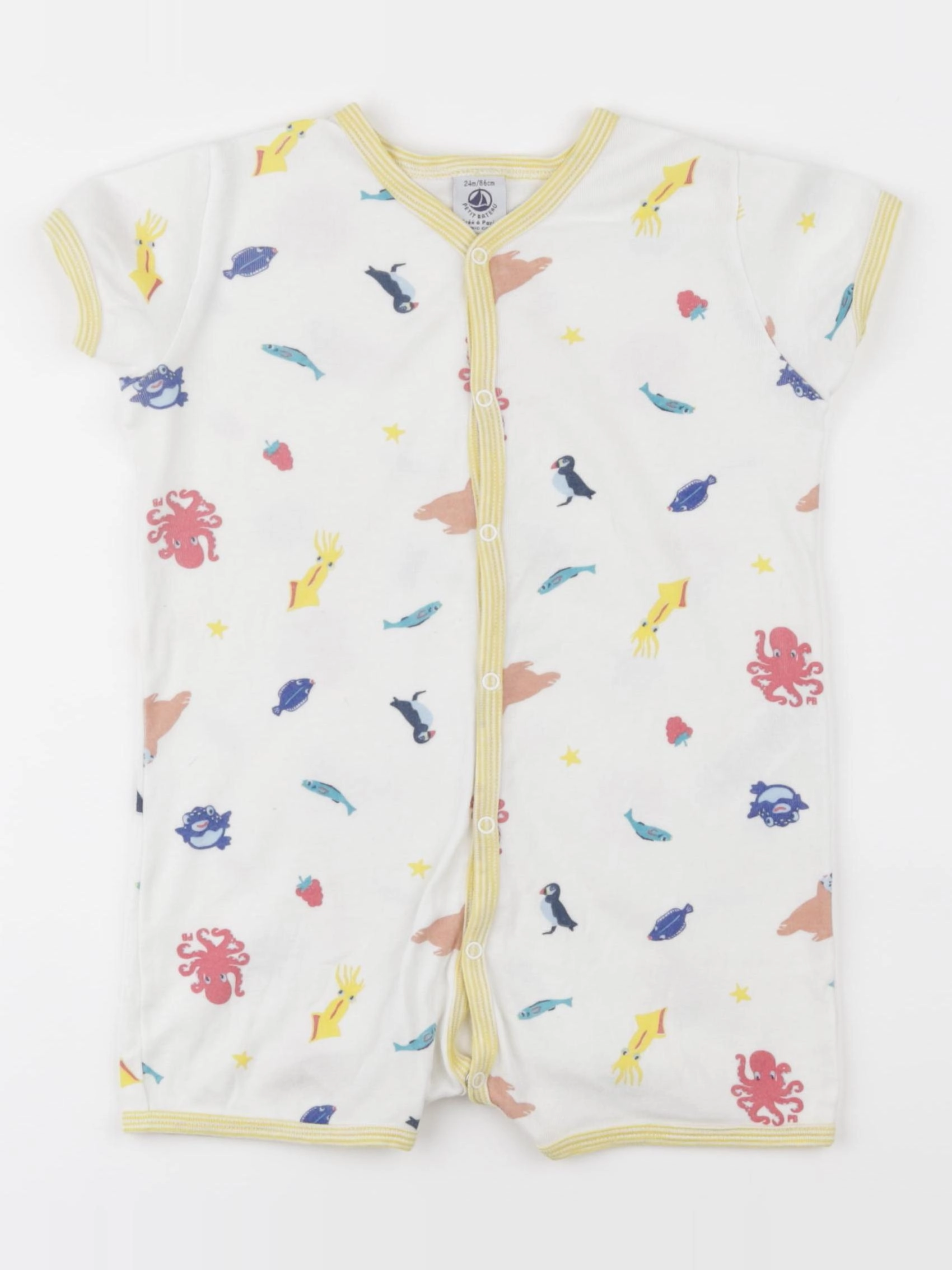Petit Bateau - pyjama coton jaune - 24 mois