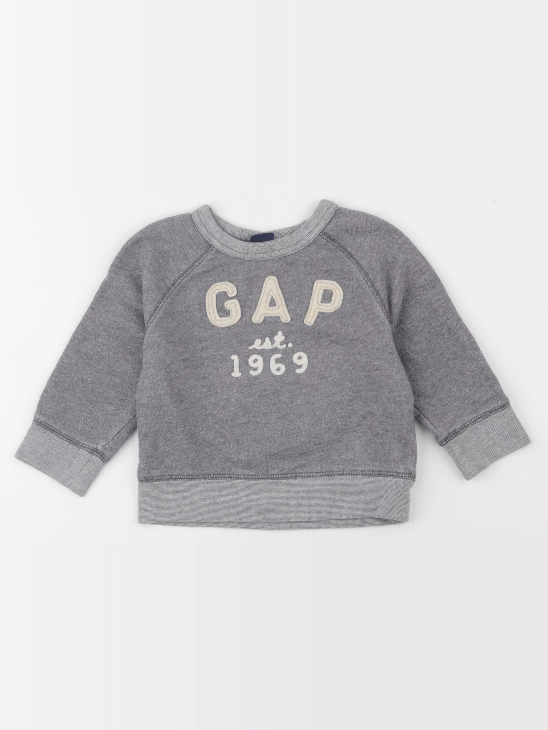 GAP - sweat gris - 12/18 mois