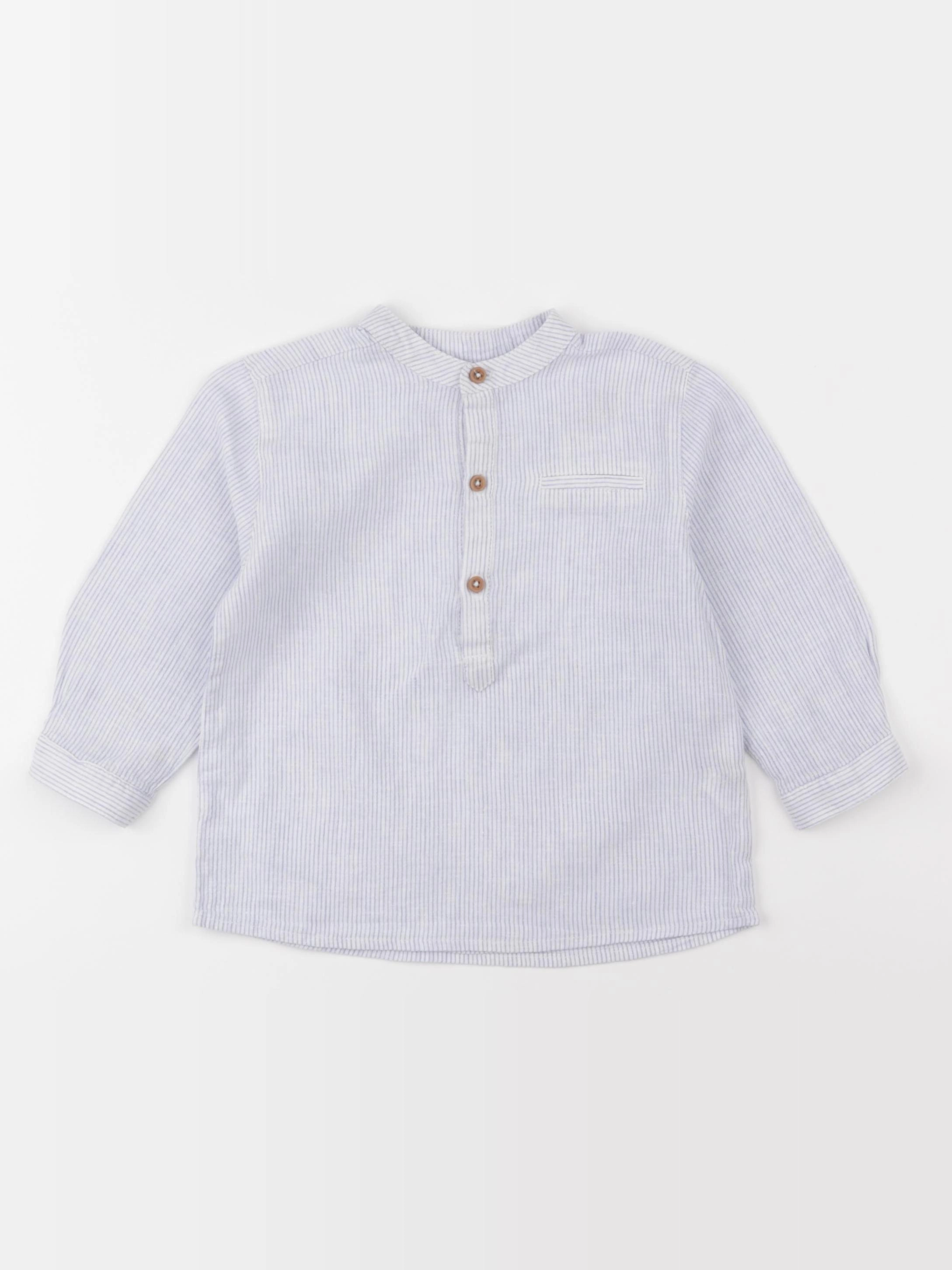 Boutchou - chemise bleu, blanc - 18 mois
