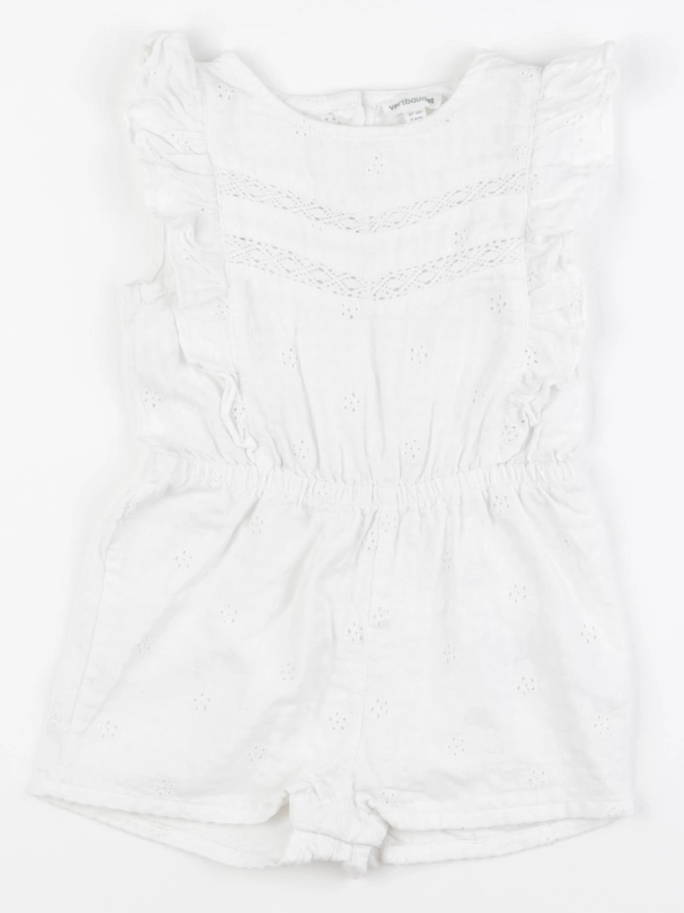 Vertbaudet - combinaison blanc - 3 ans