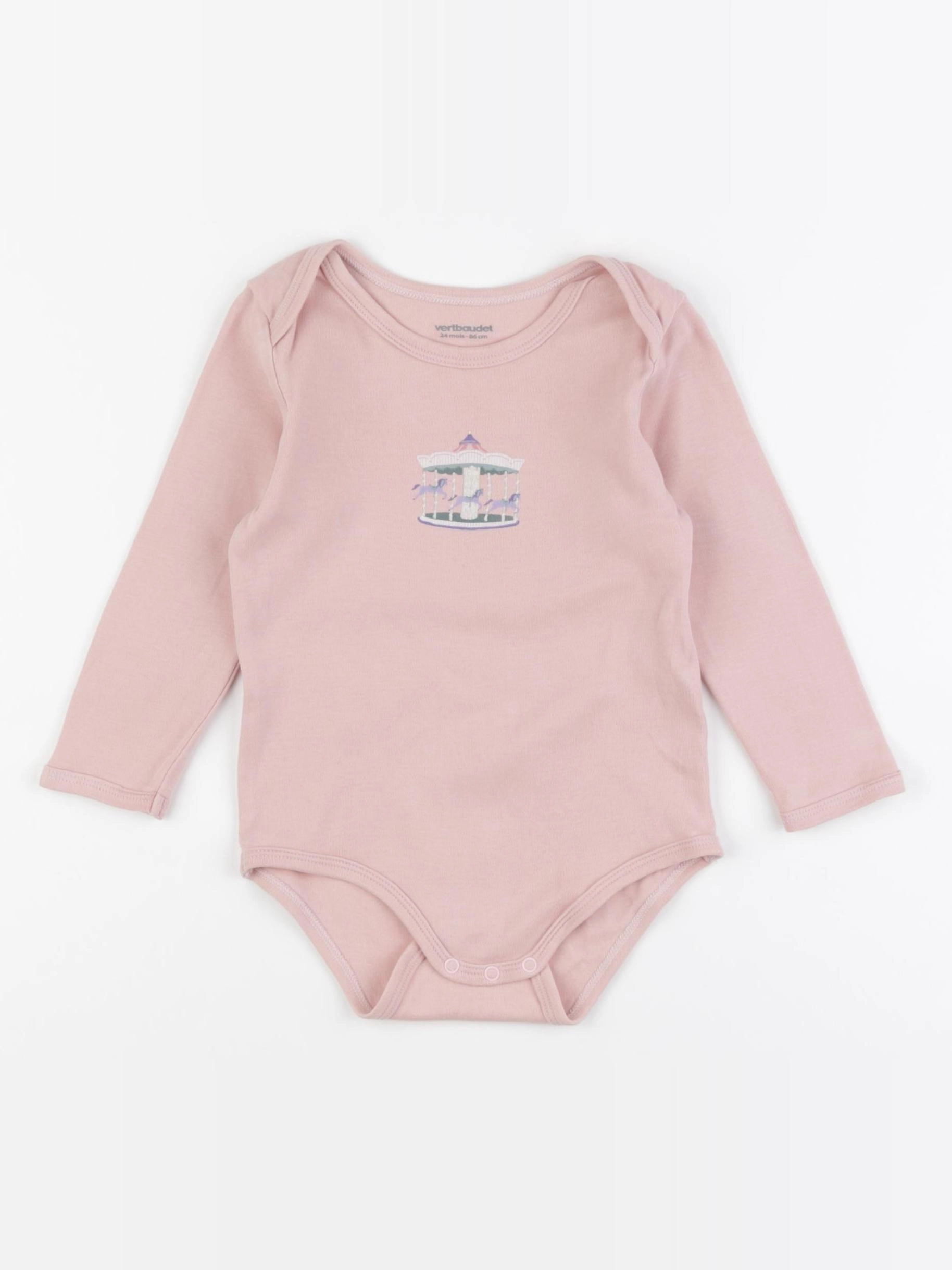 Vertbaudet - body rose - 24 mois